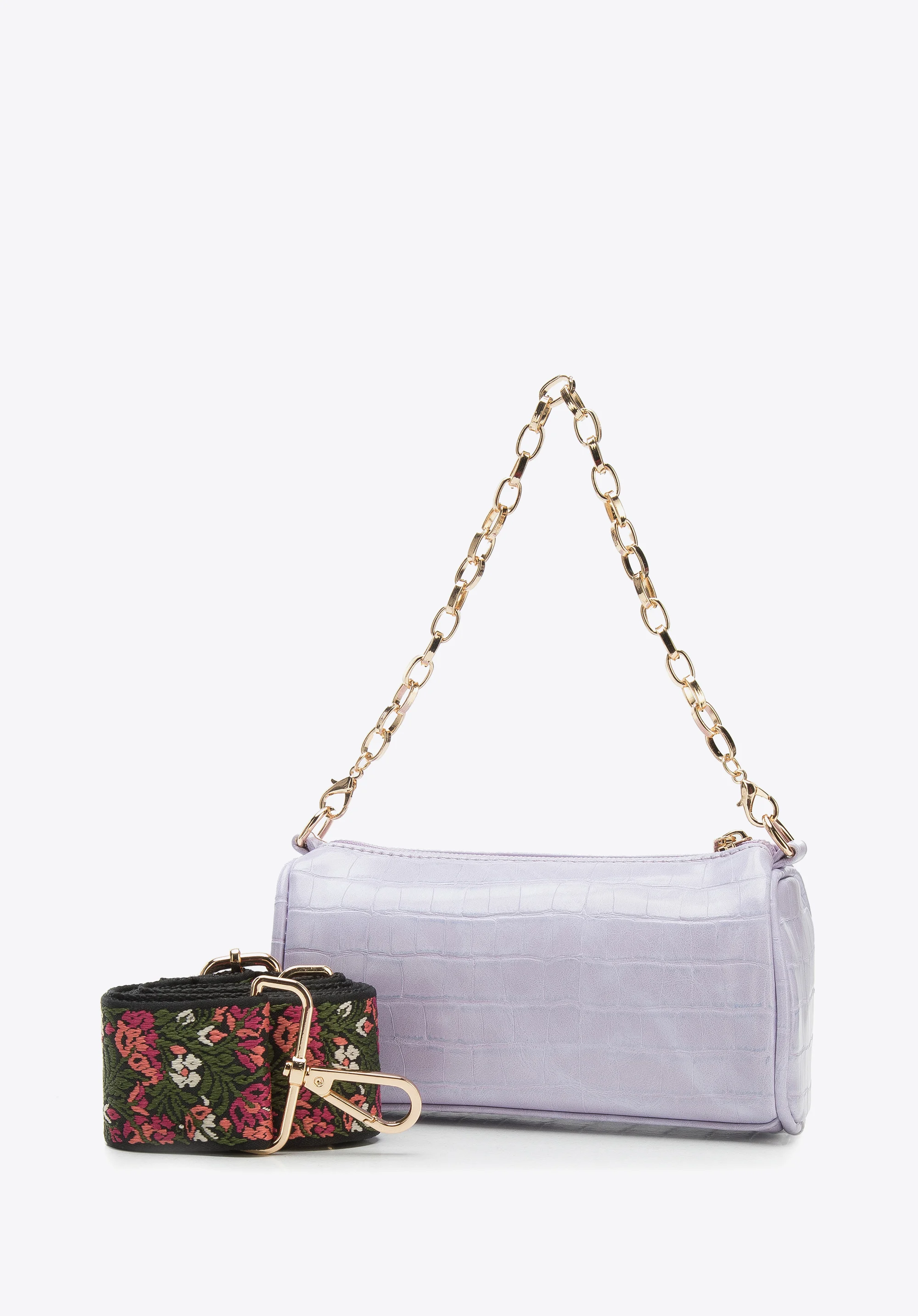 Damska minitorebka z wymiennymi paskami