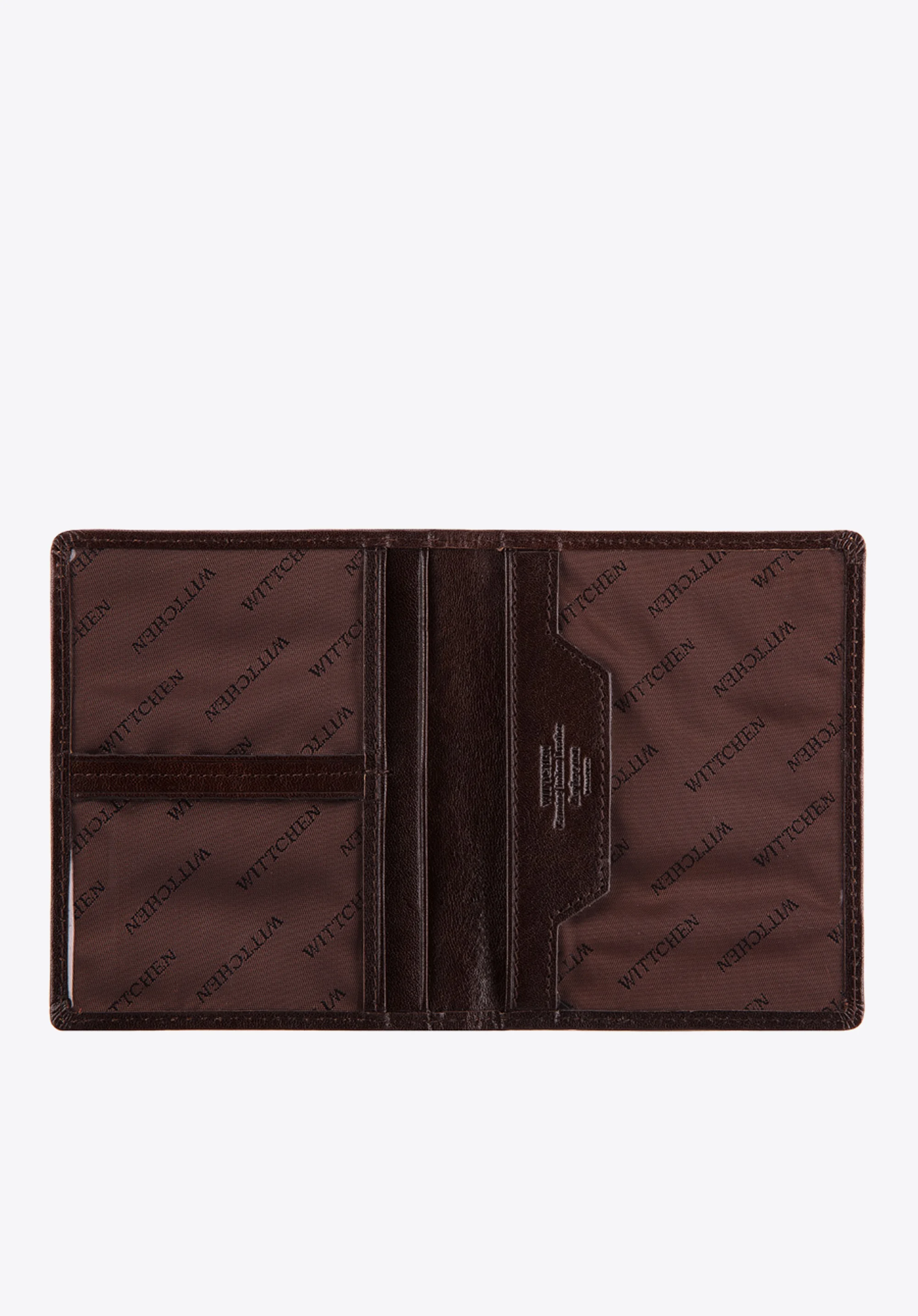 Etui na dokumenty skórzane z transparentnymi kieszeniami