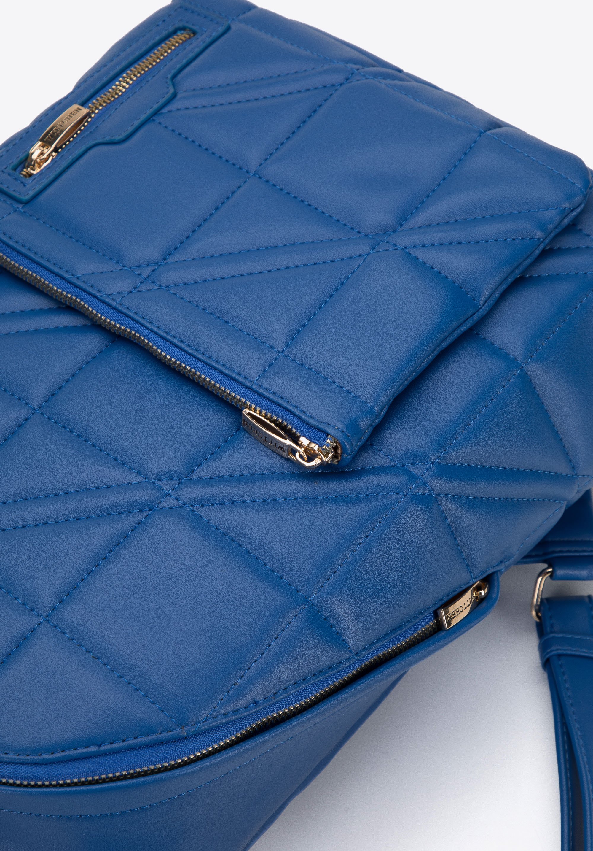 Damski plecak z pikowanej ekoskóry duży