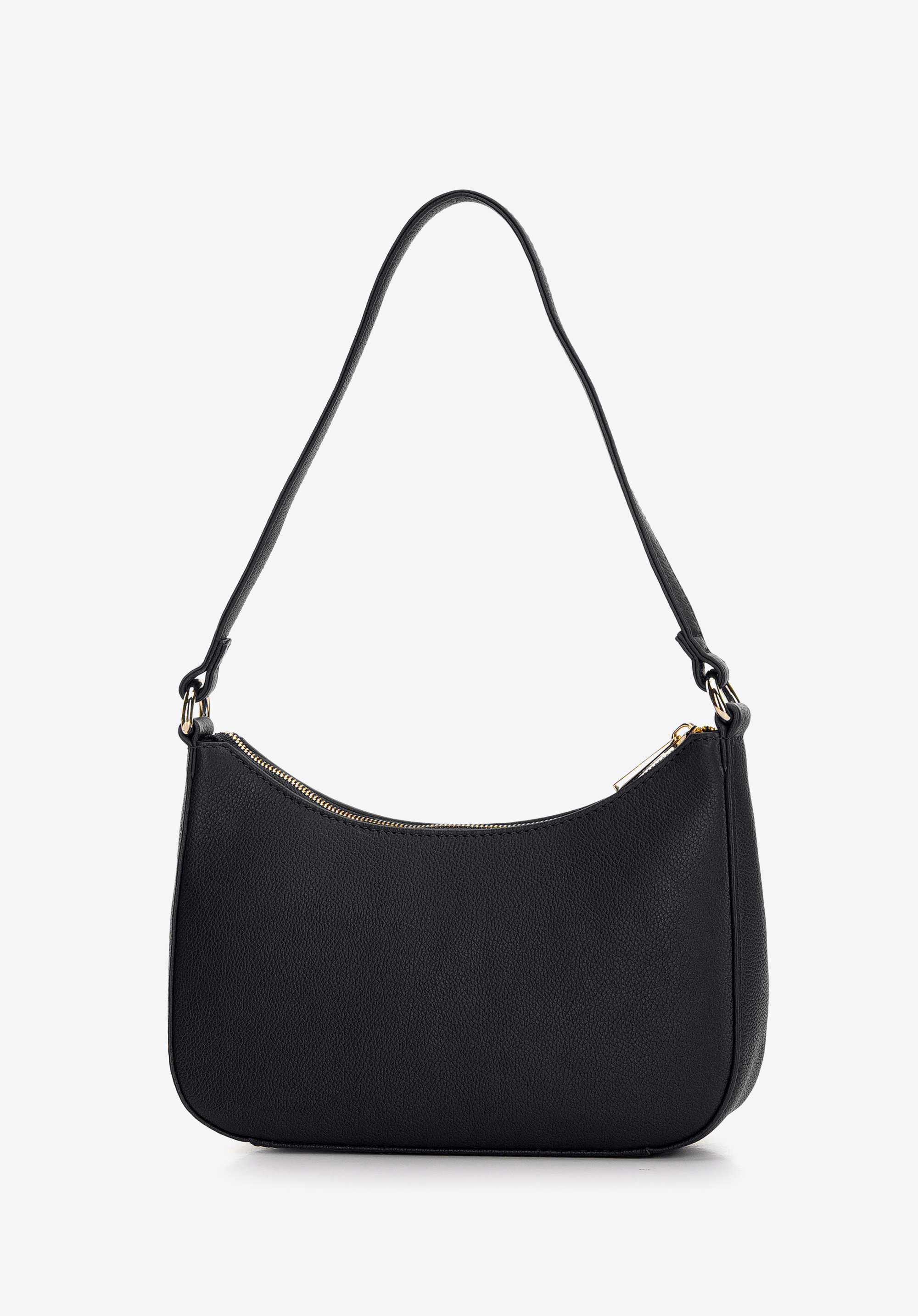 Torebka bagietka skórzana z otwartą kieszenią z przodu