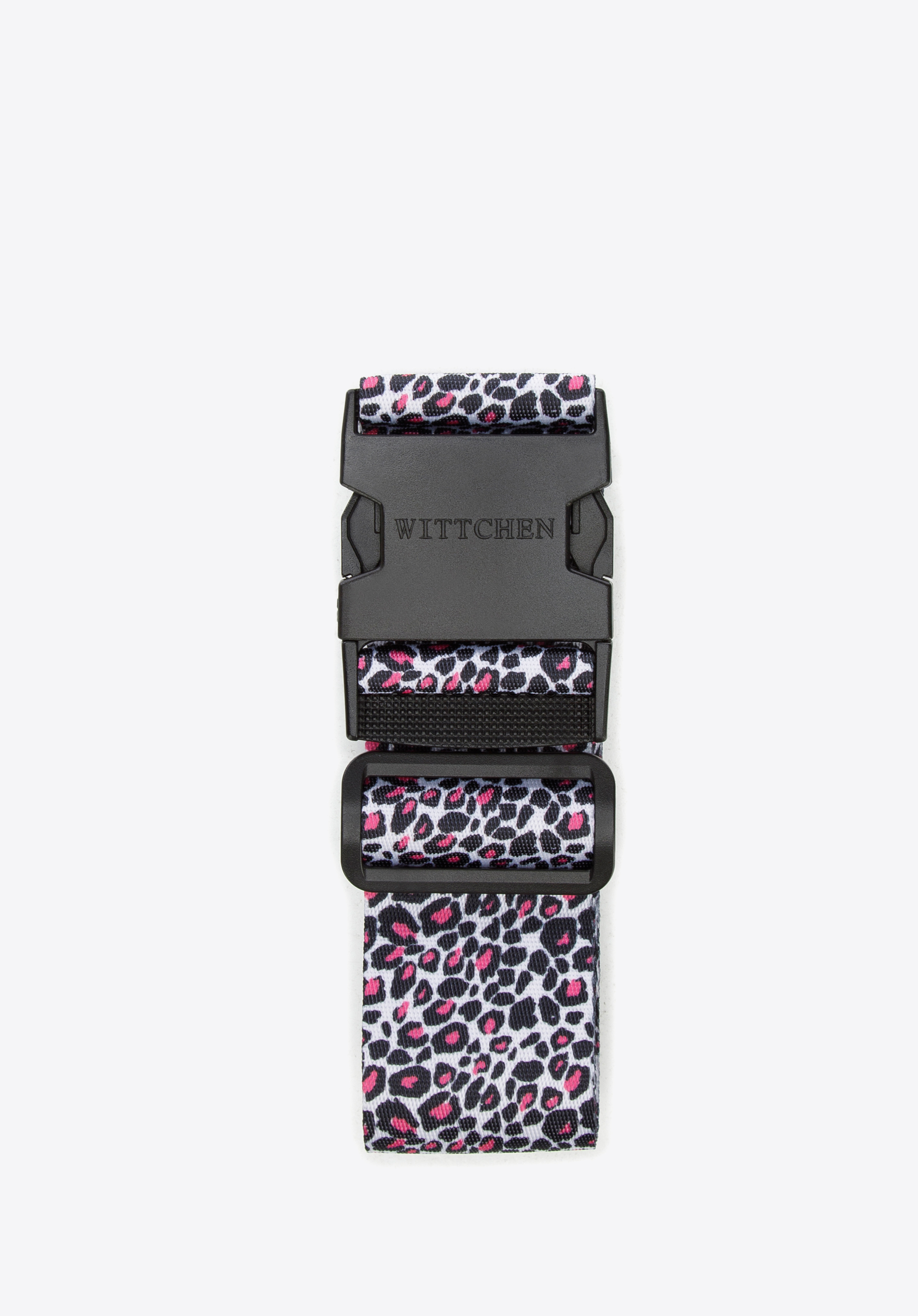 Pas zabezpieczający bagaż w zwierzęcy wzór