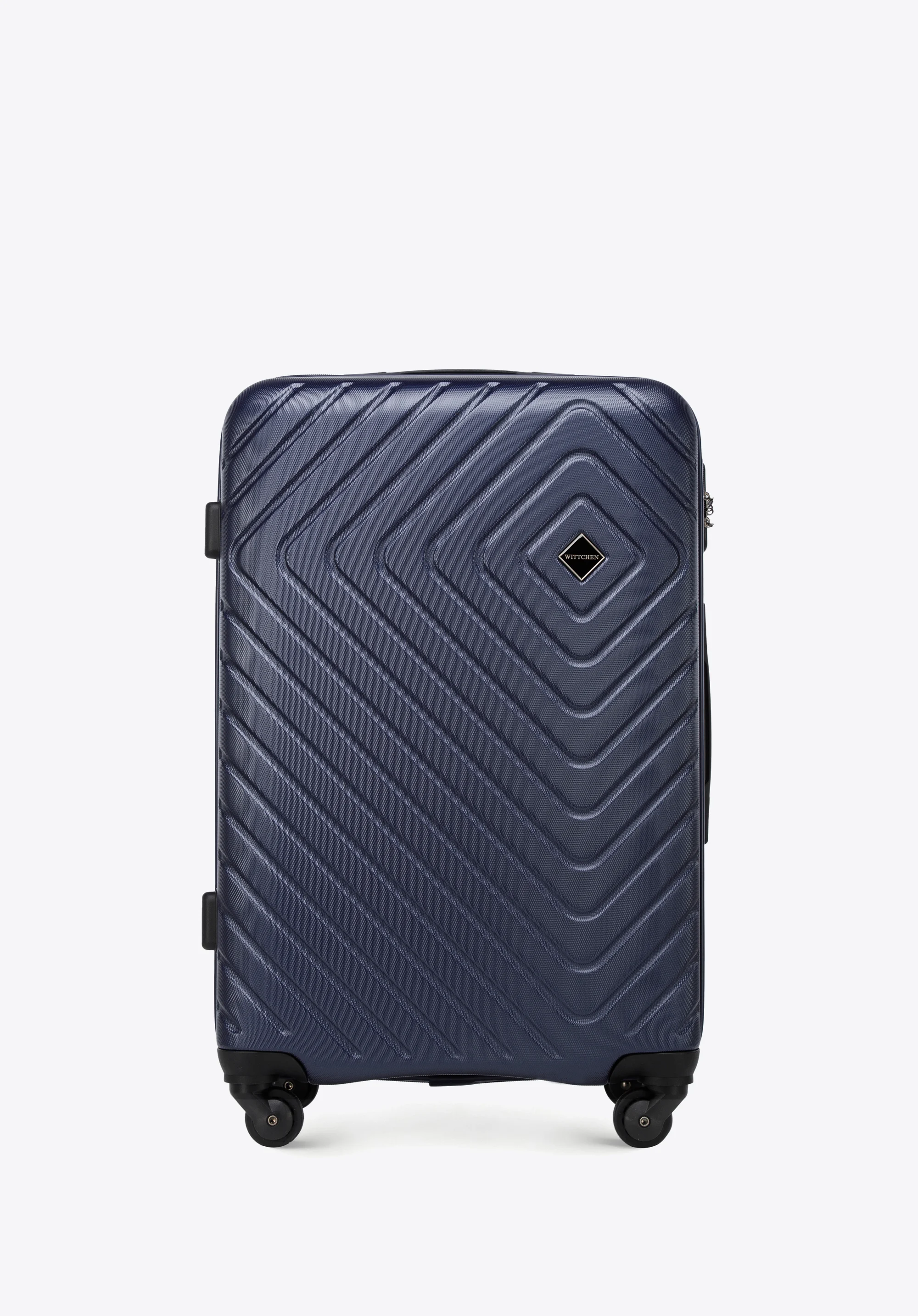 Walizka kabinowa z ABS-u z geometrycznym tłoczeniem