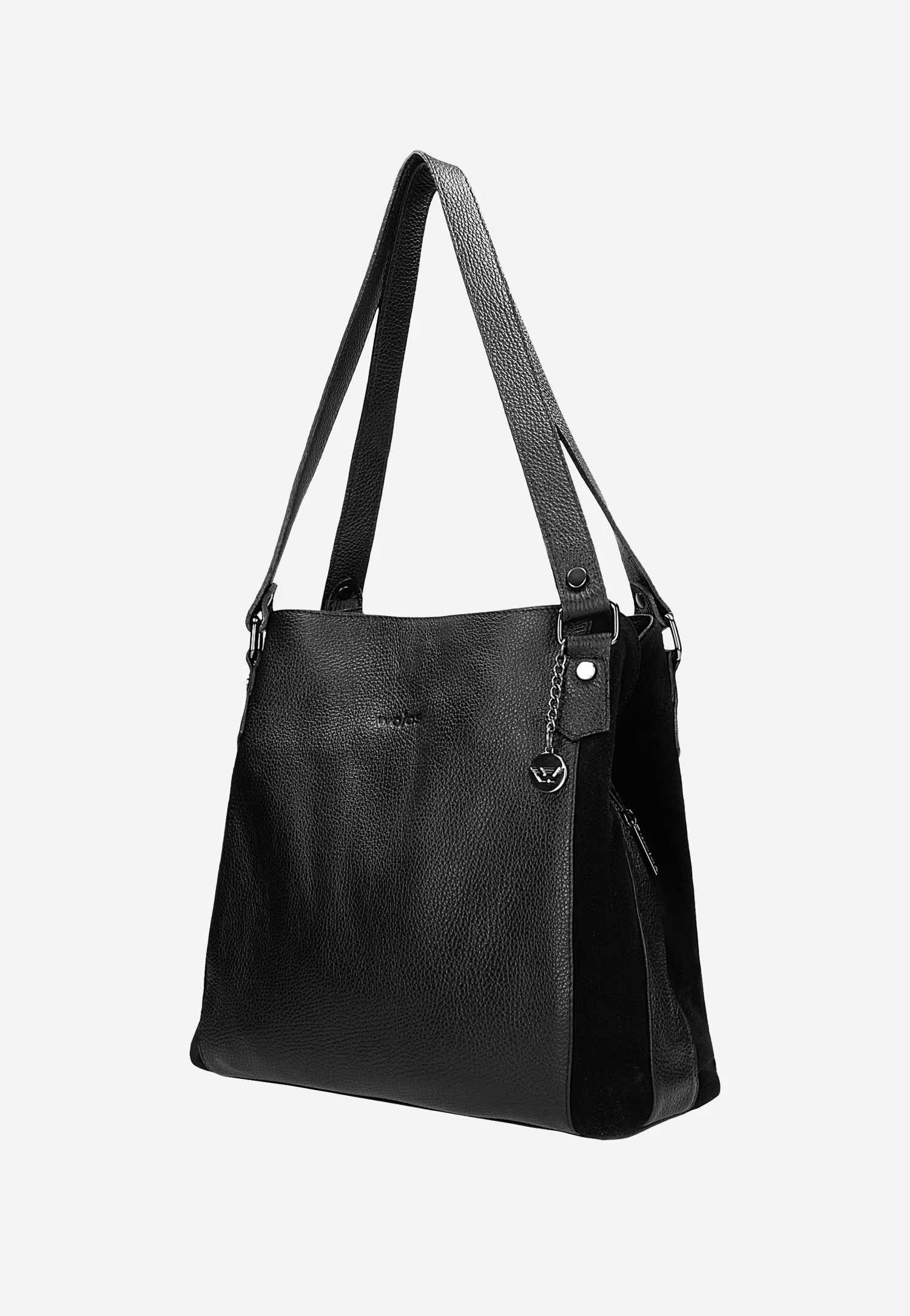 Duża beżowa torebka damska ze skóry naturalnej