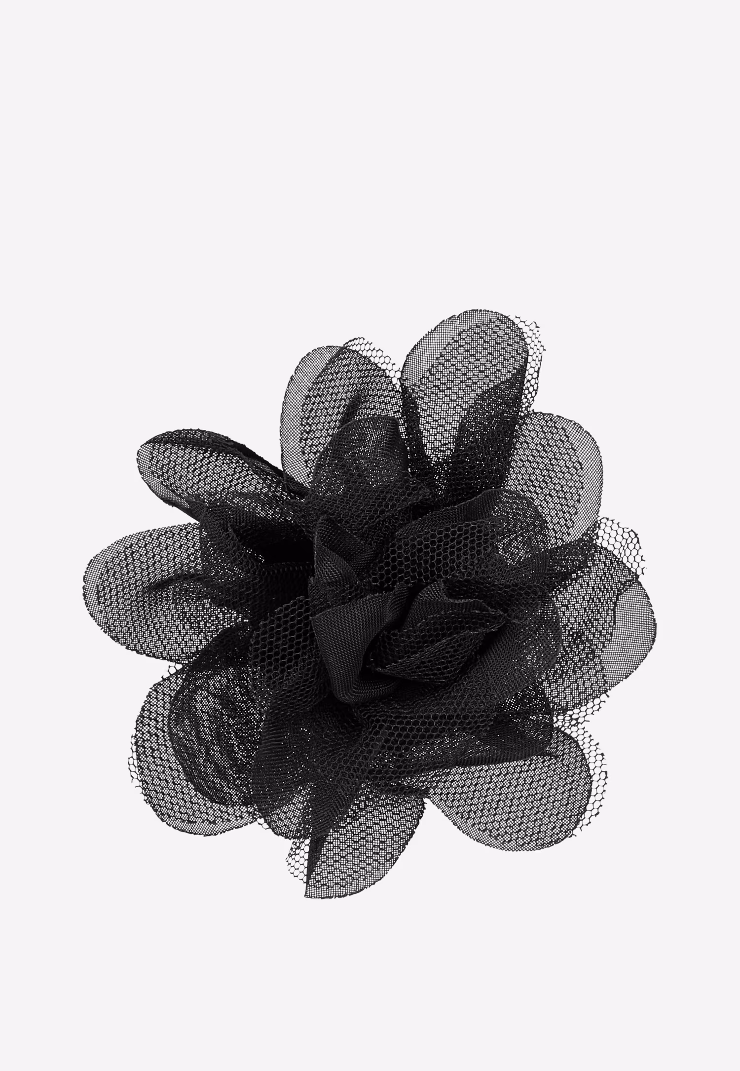 Czarny kwiat ozdoba do obuwia w formie klipsa