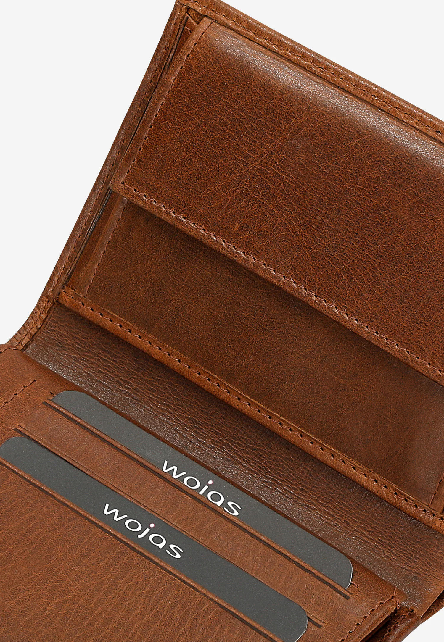Brązowy portfel męski z ciemną wstawką