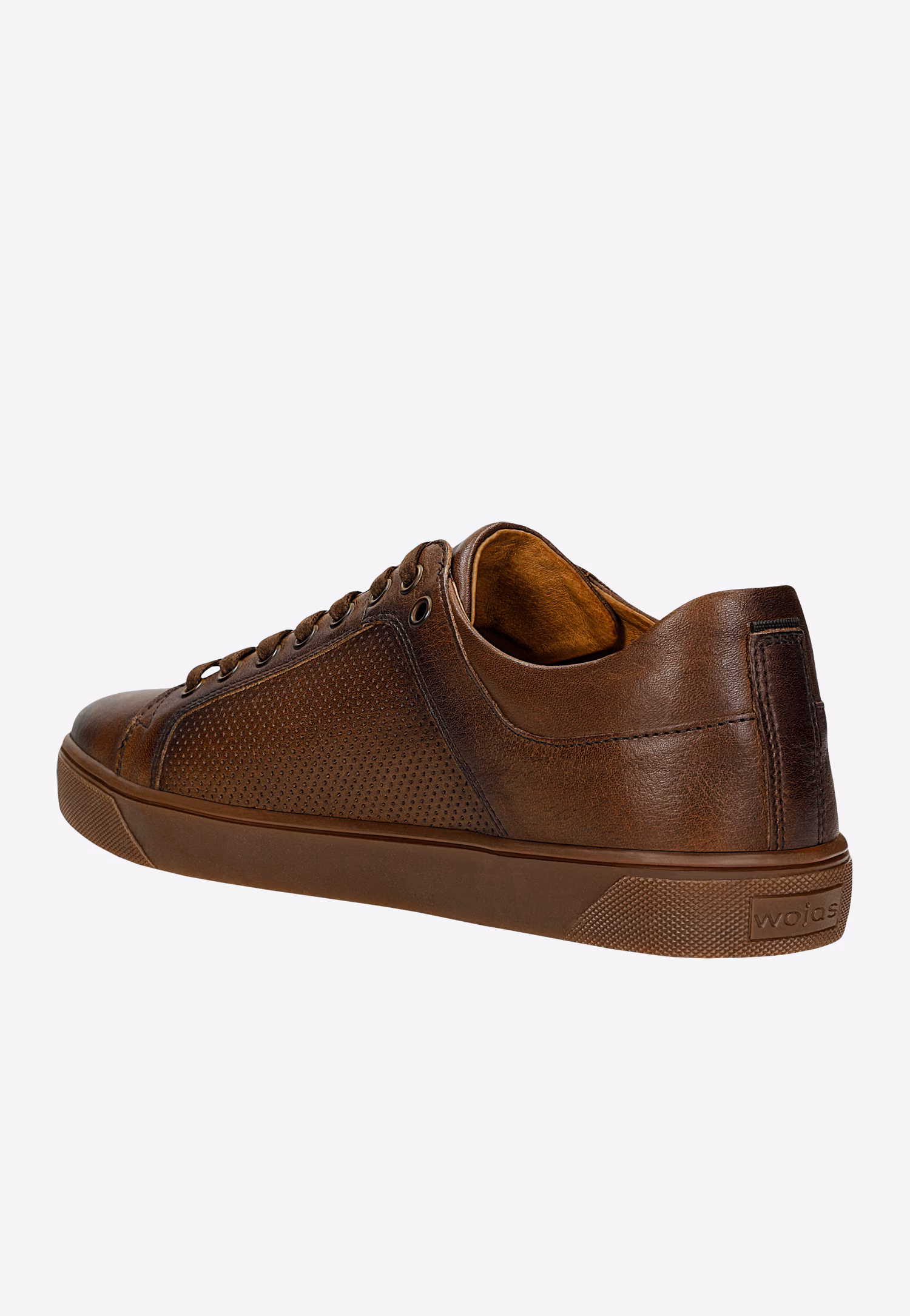 Brązowe trampki męskie z ciekawym tłoczeniem