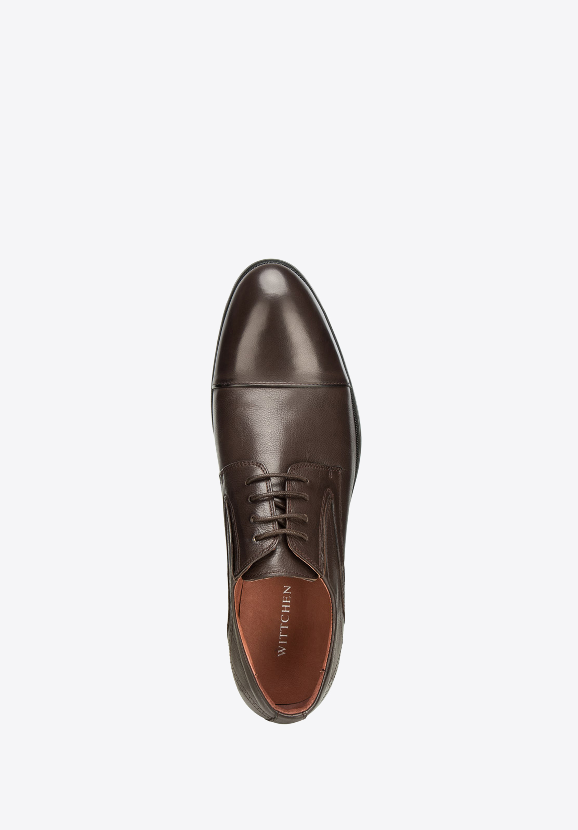 Męskie derby skórzane z gumką