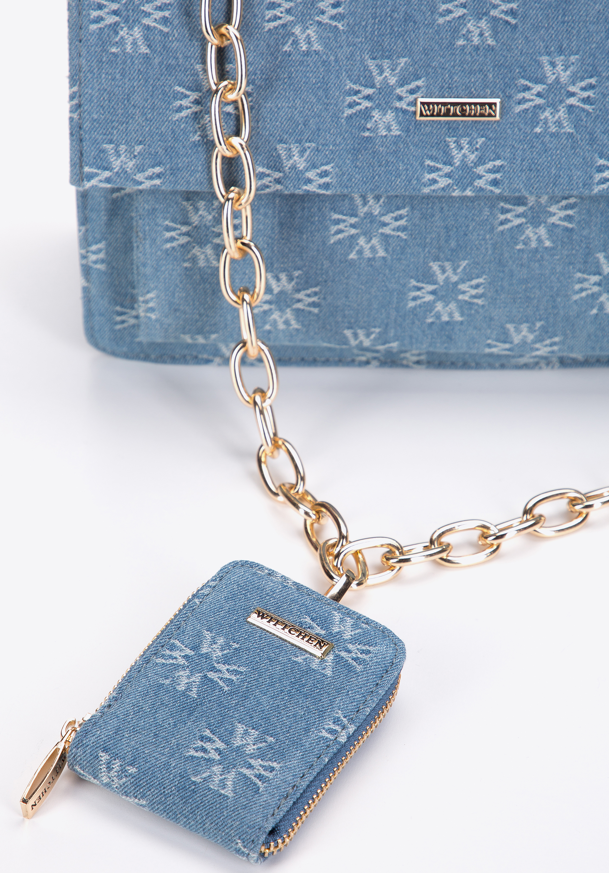 Damska listonoszka dżinsowa w monogram