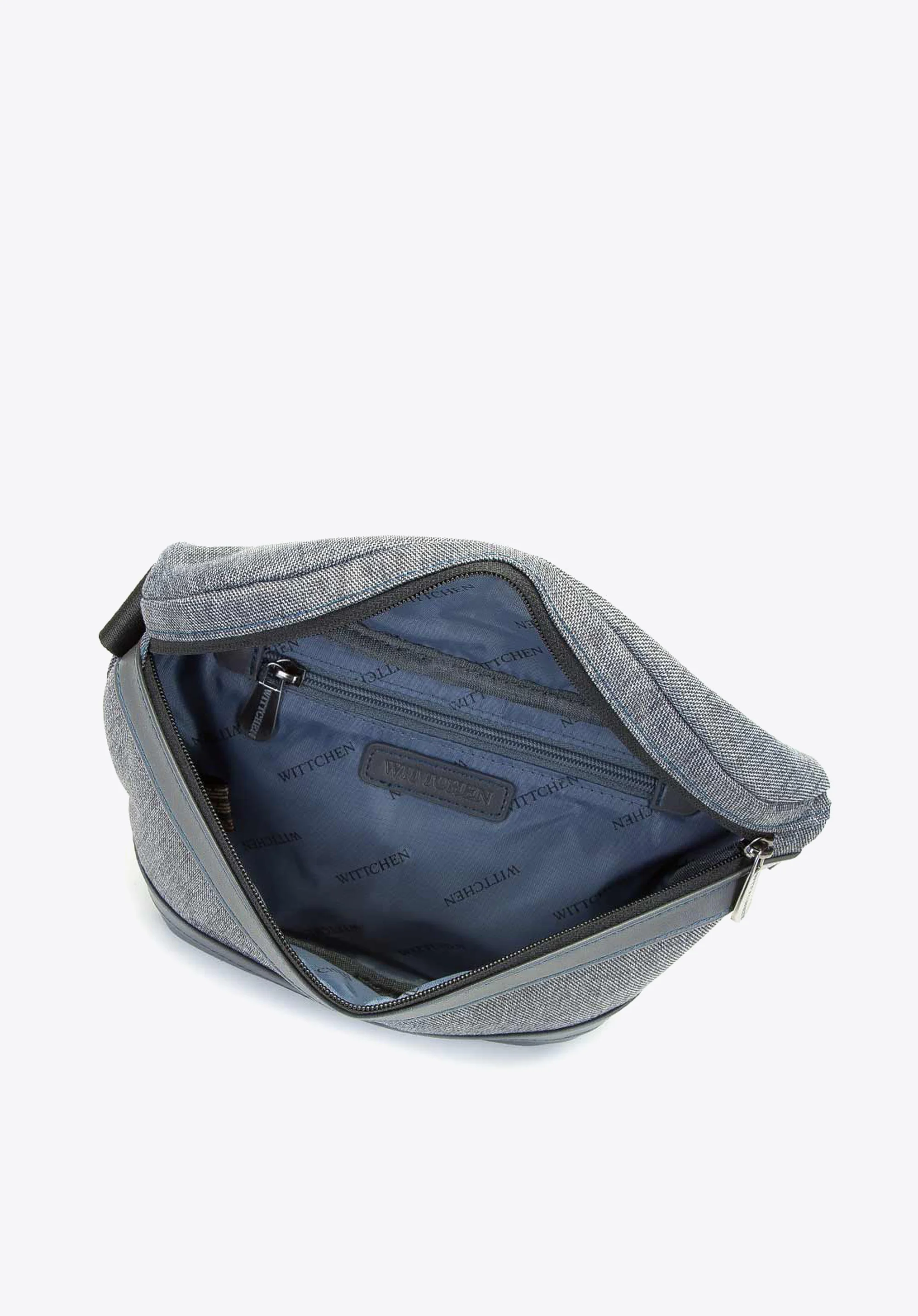 Męska torebka nerka z panelem z ekoskóry