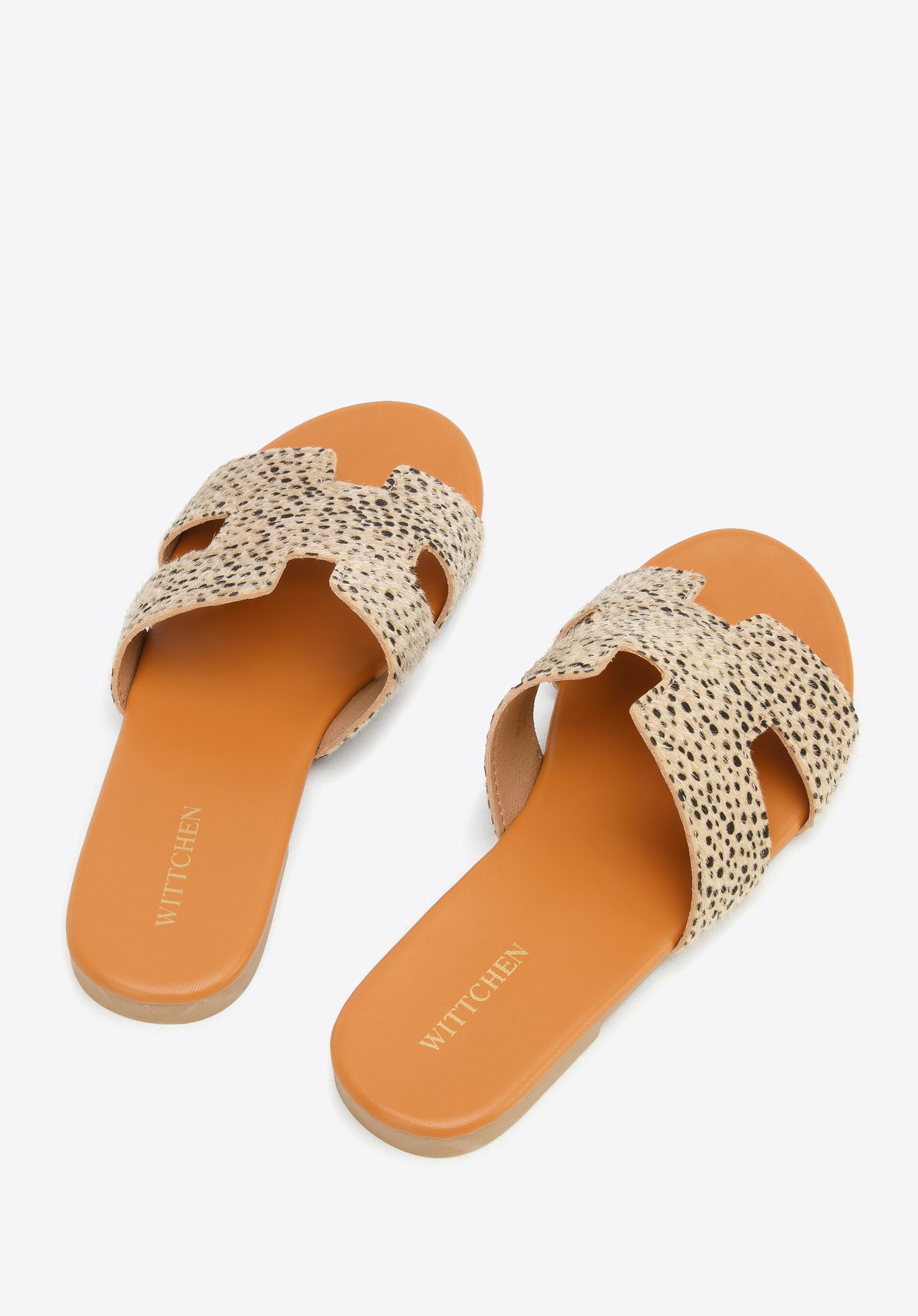 Damskie klapki z przodem w literę H