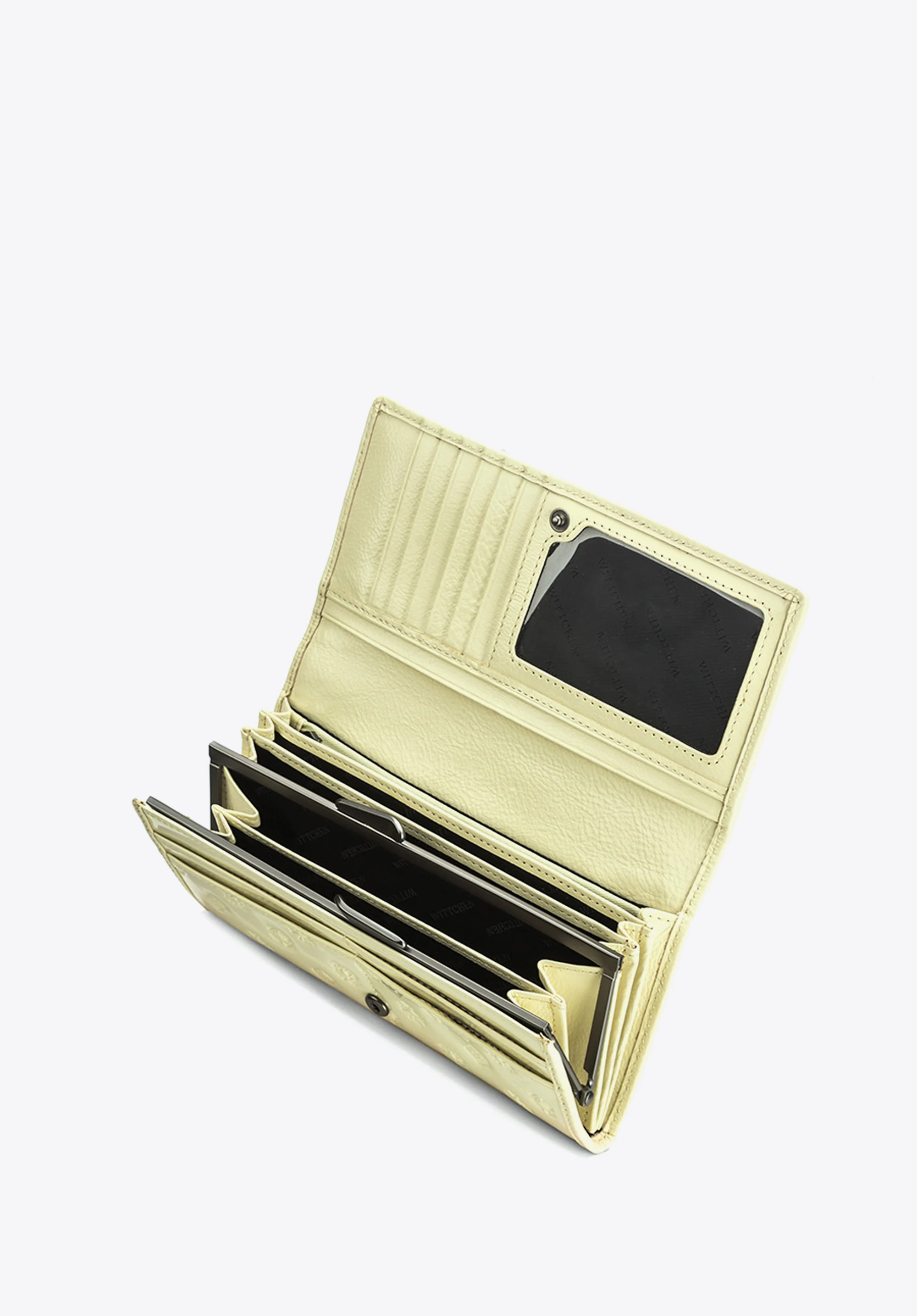 Damski portfel skórzany tłoczony w monogram