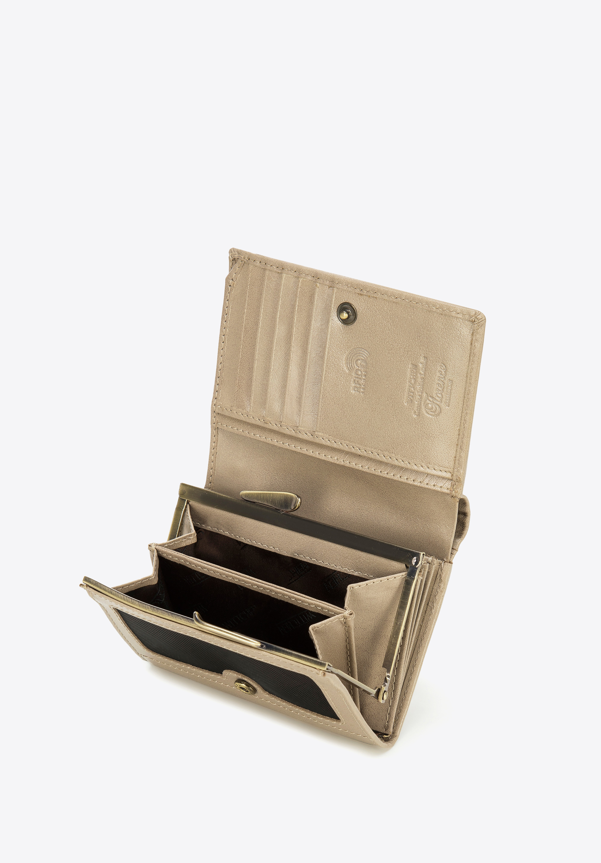 Damski portfel skórzany klasyczny średni