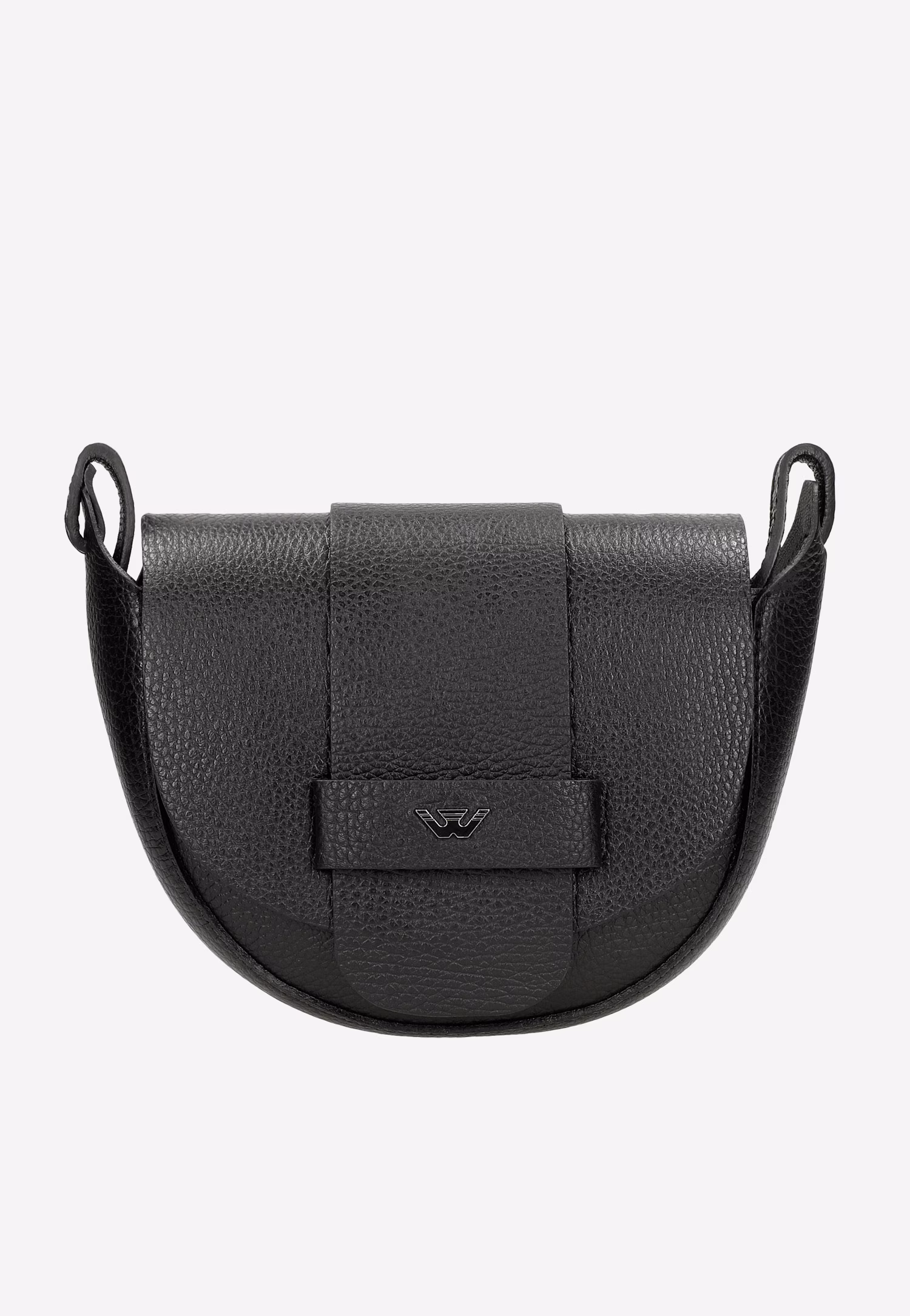 Jasnobrązowa skórzana torebka damska typu saddle bag