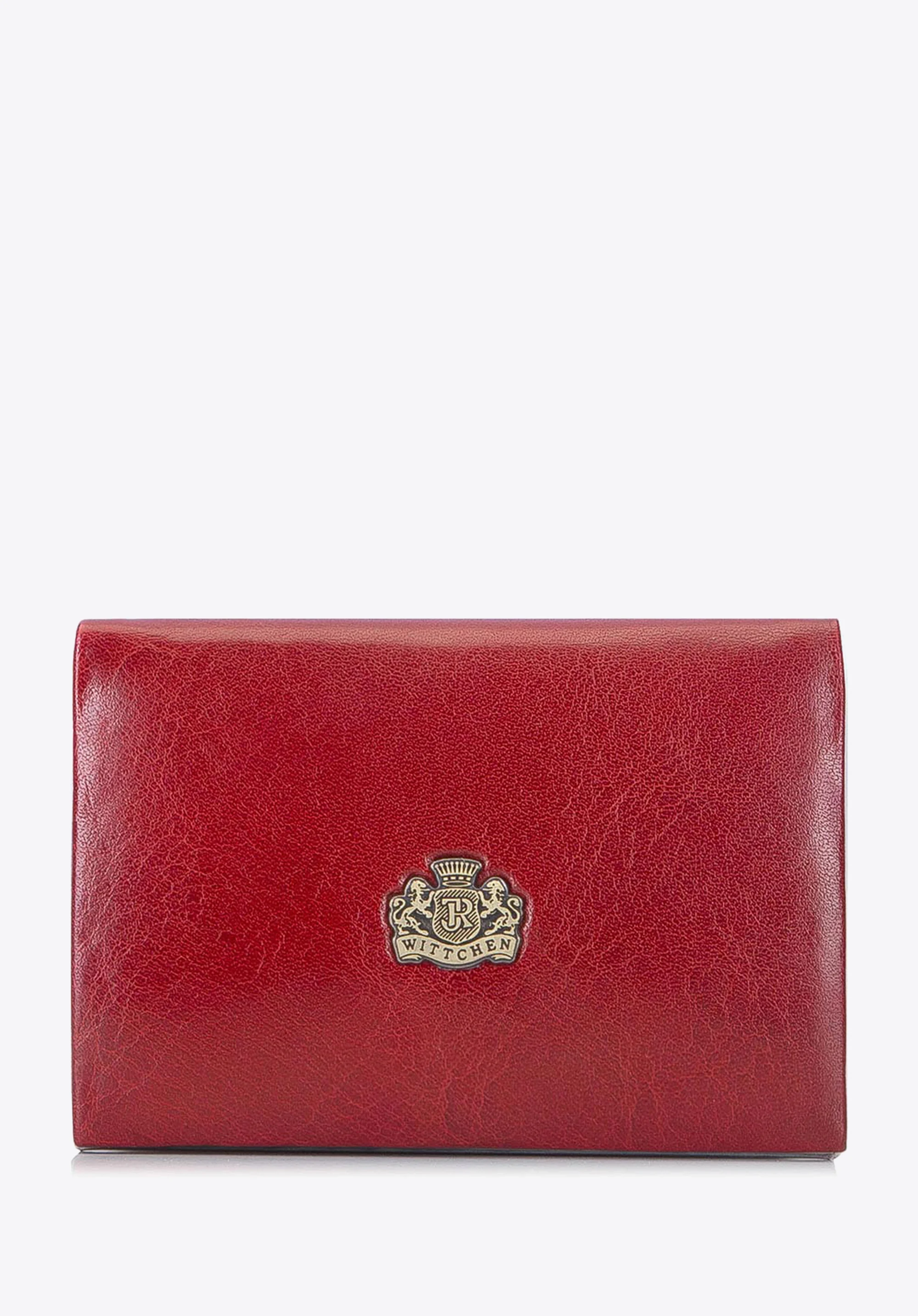 Etui na wizytówki ze skóry z herbem klasyczne