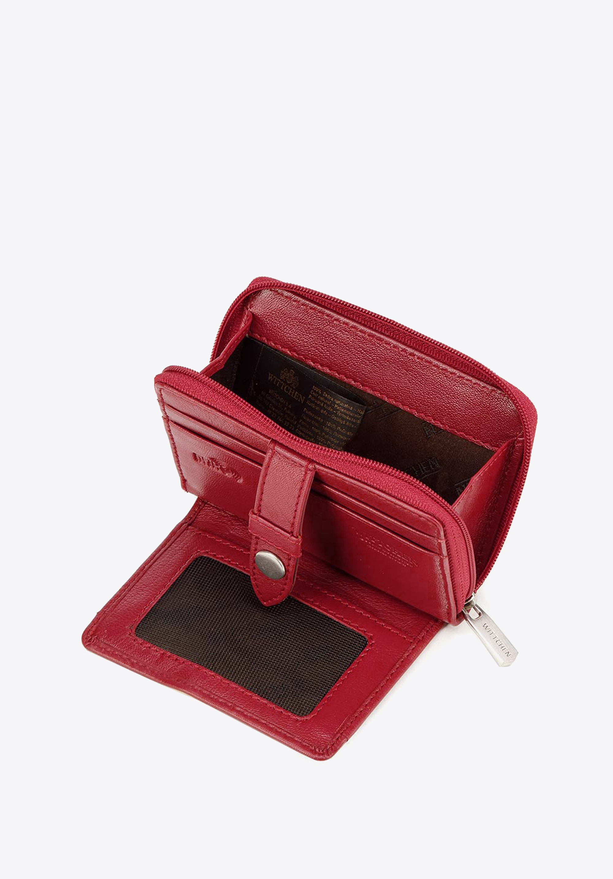 Damski portfelik skórzany z patką