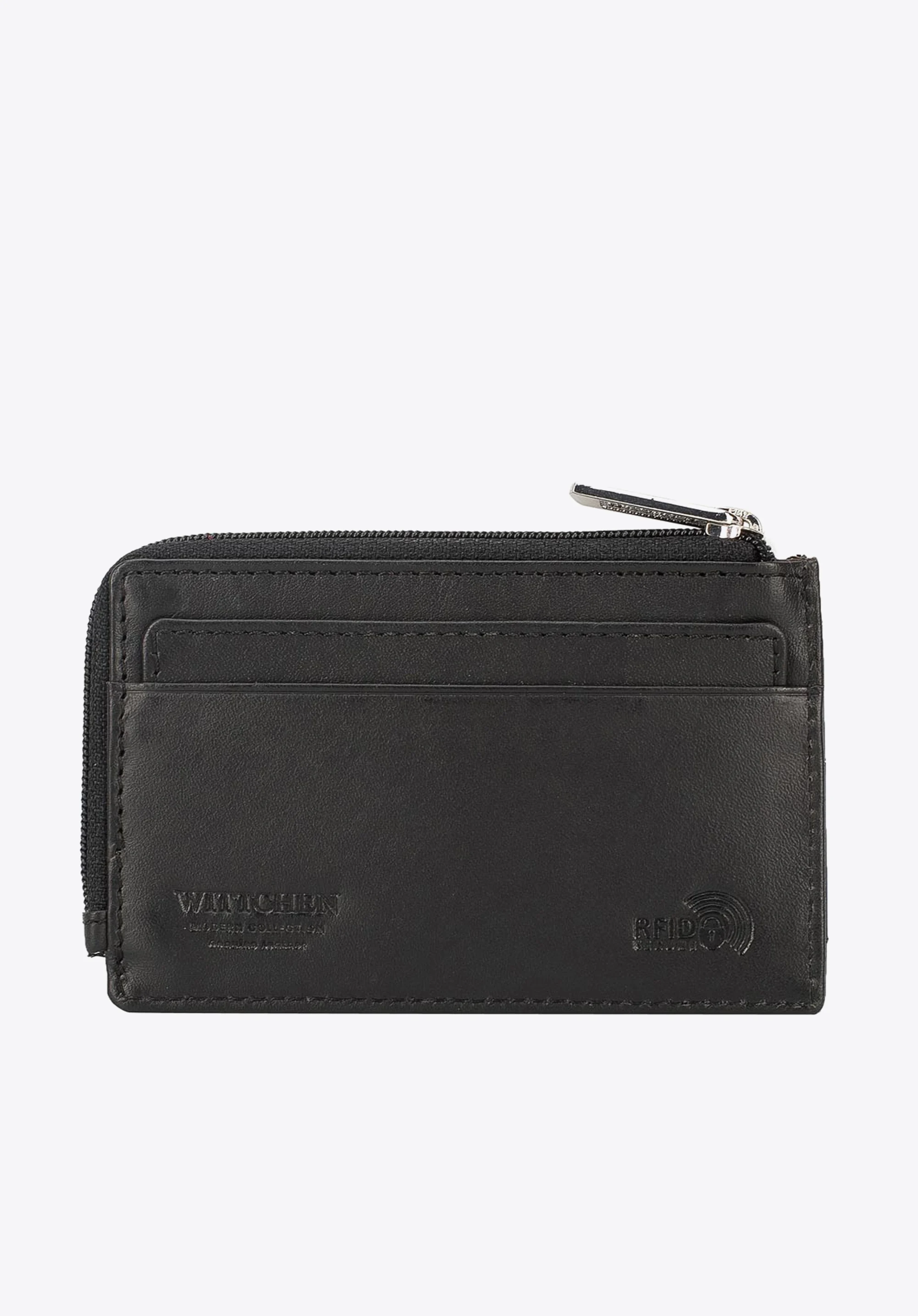 Etui na dokumenty zapinane na suwak z naszywką z logo