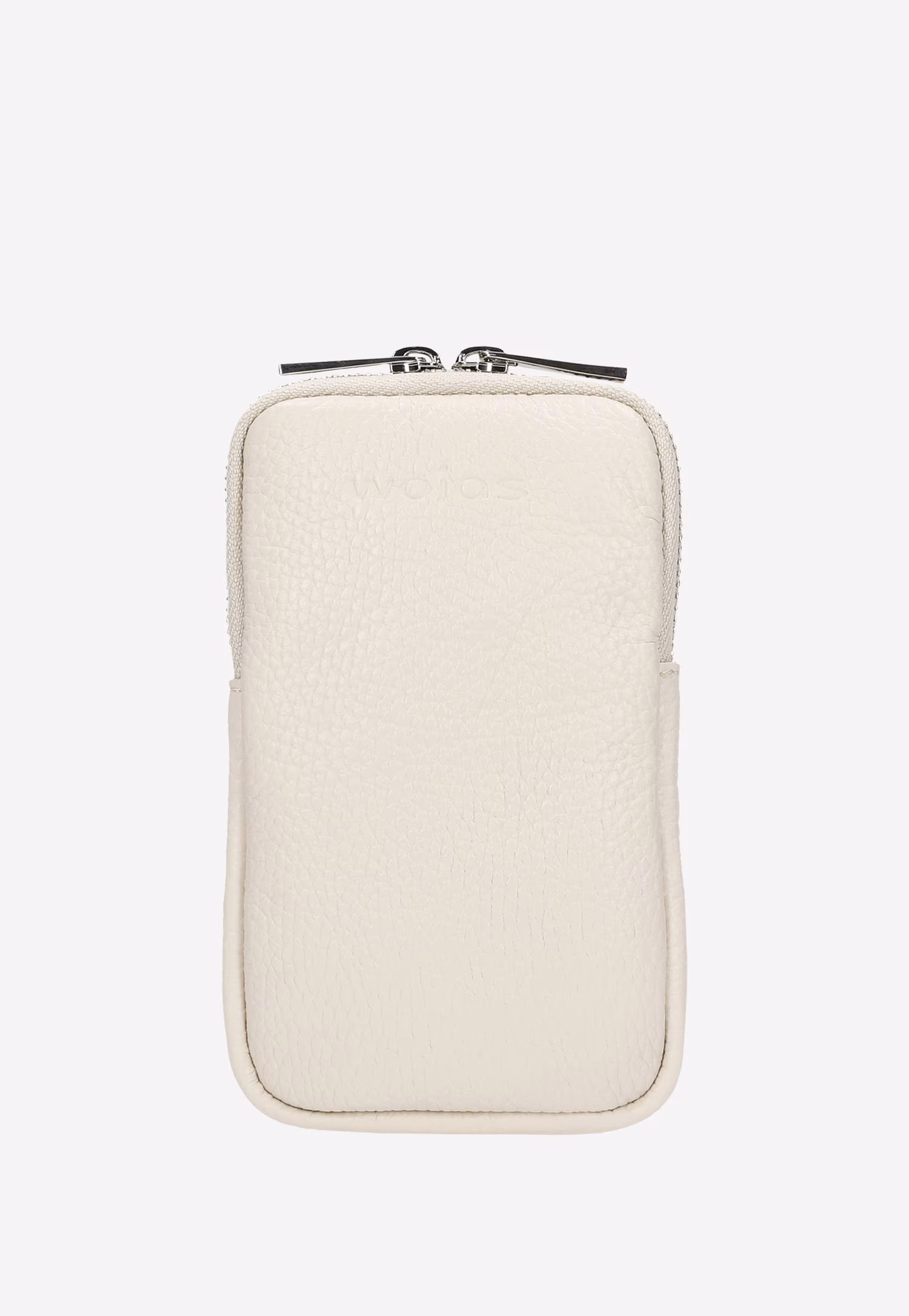 Czarna torebka skórzana na telefon