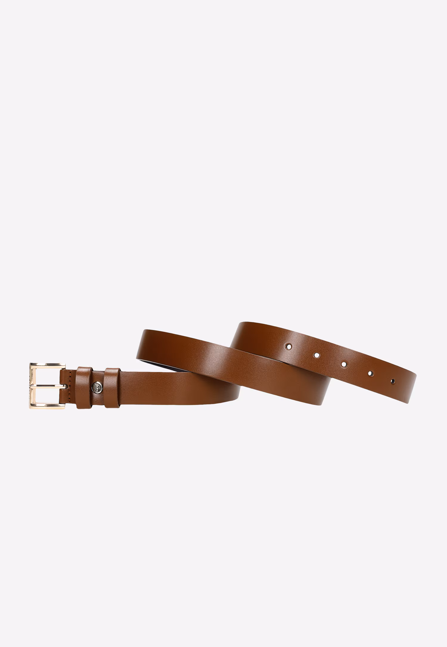 Beżowy pasek damski z dwoiny welurowej