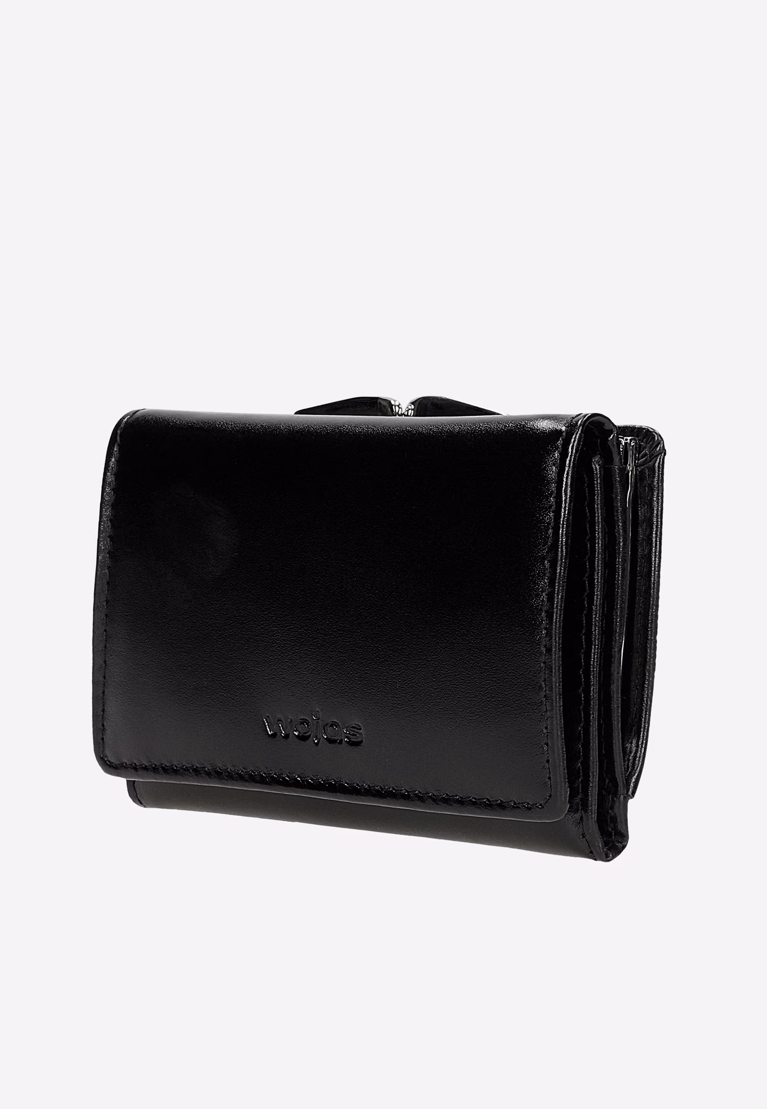 Czarny skórzany portfel damski z RFID