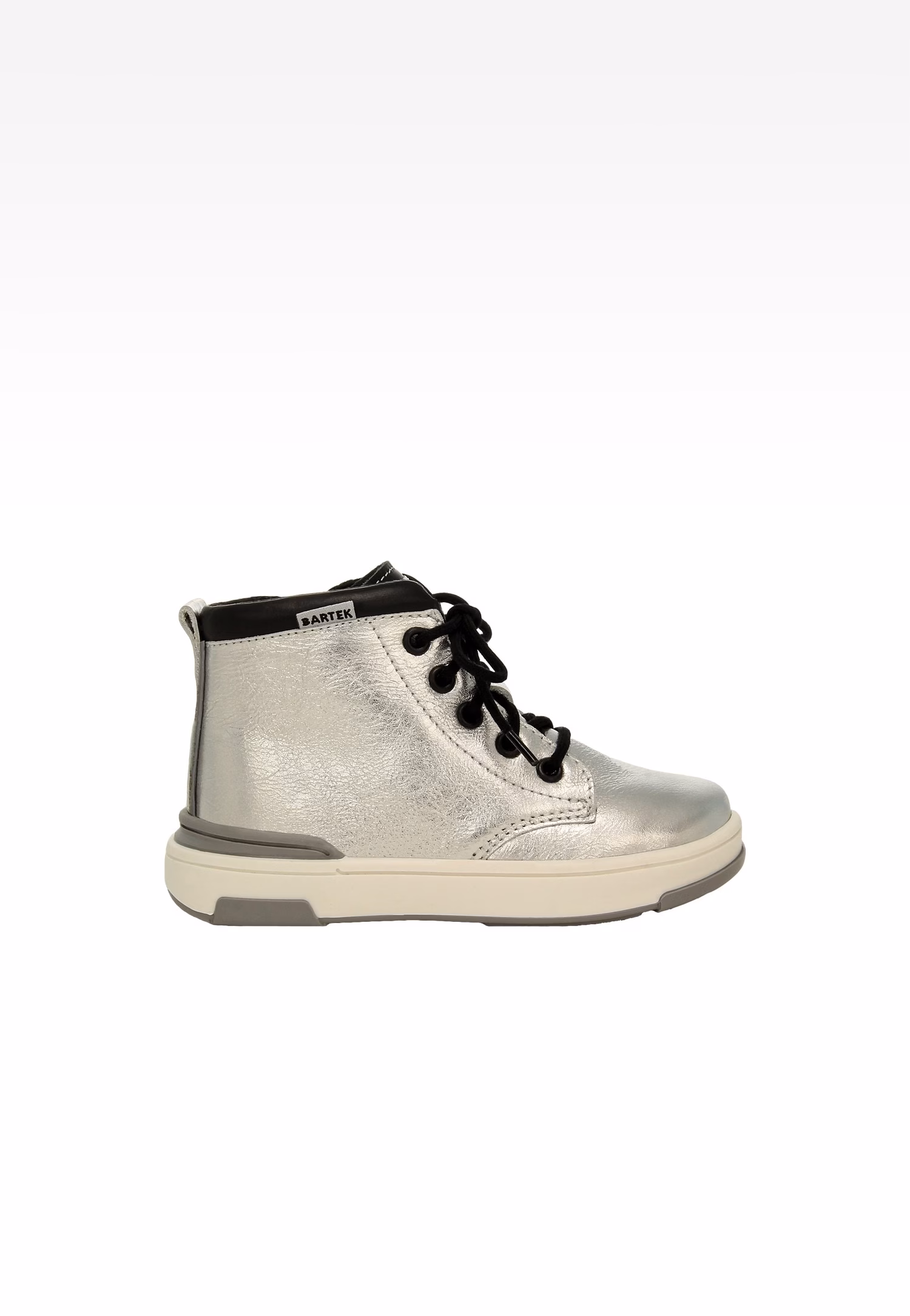 Błękitno-białe skórzane trampki BARTEK 1112104