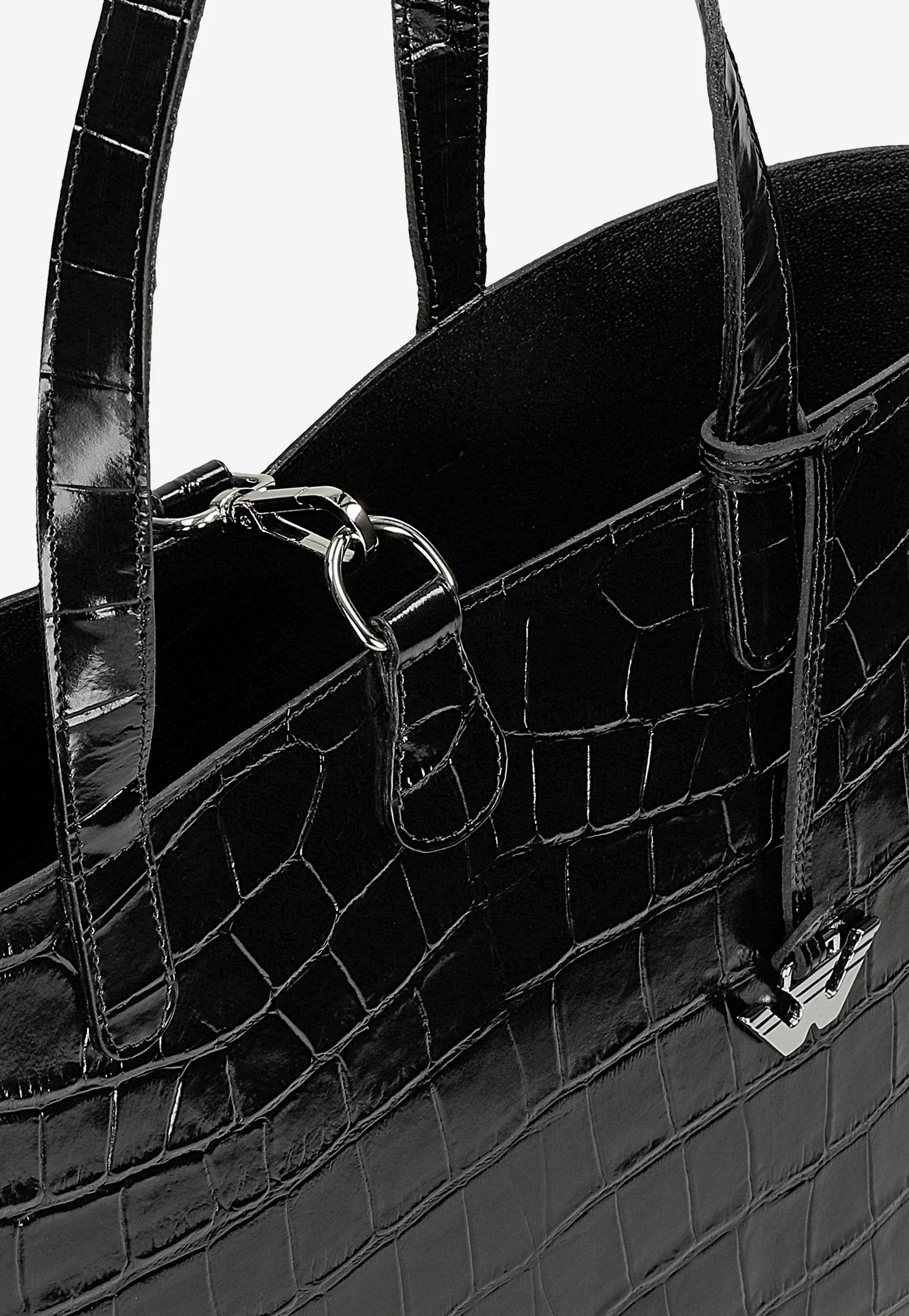 Duża torebka damska z tłoczeniem w zwierzęcy print