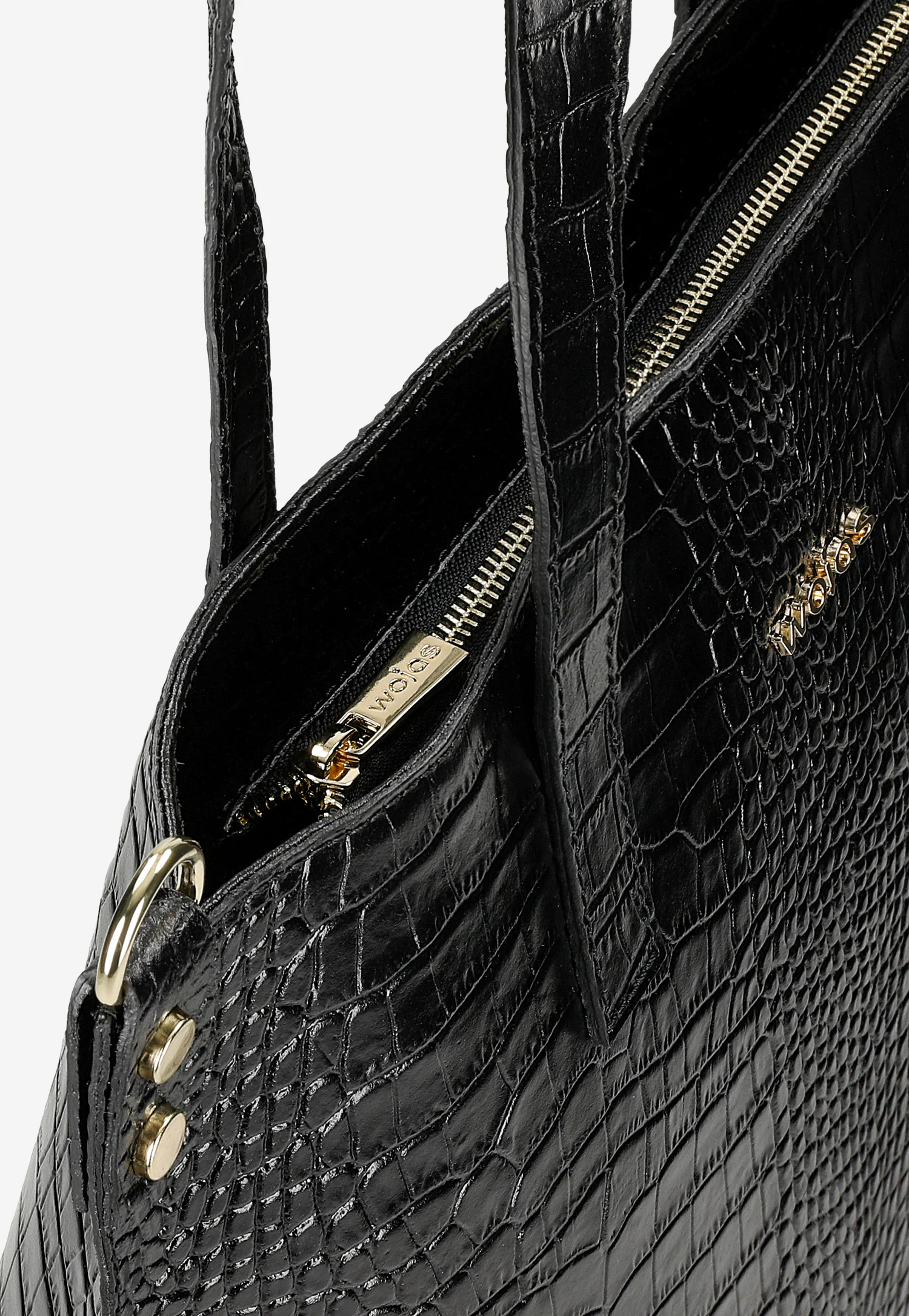 Torebka damska skórzana w kolorze ciemnobrązowym