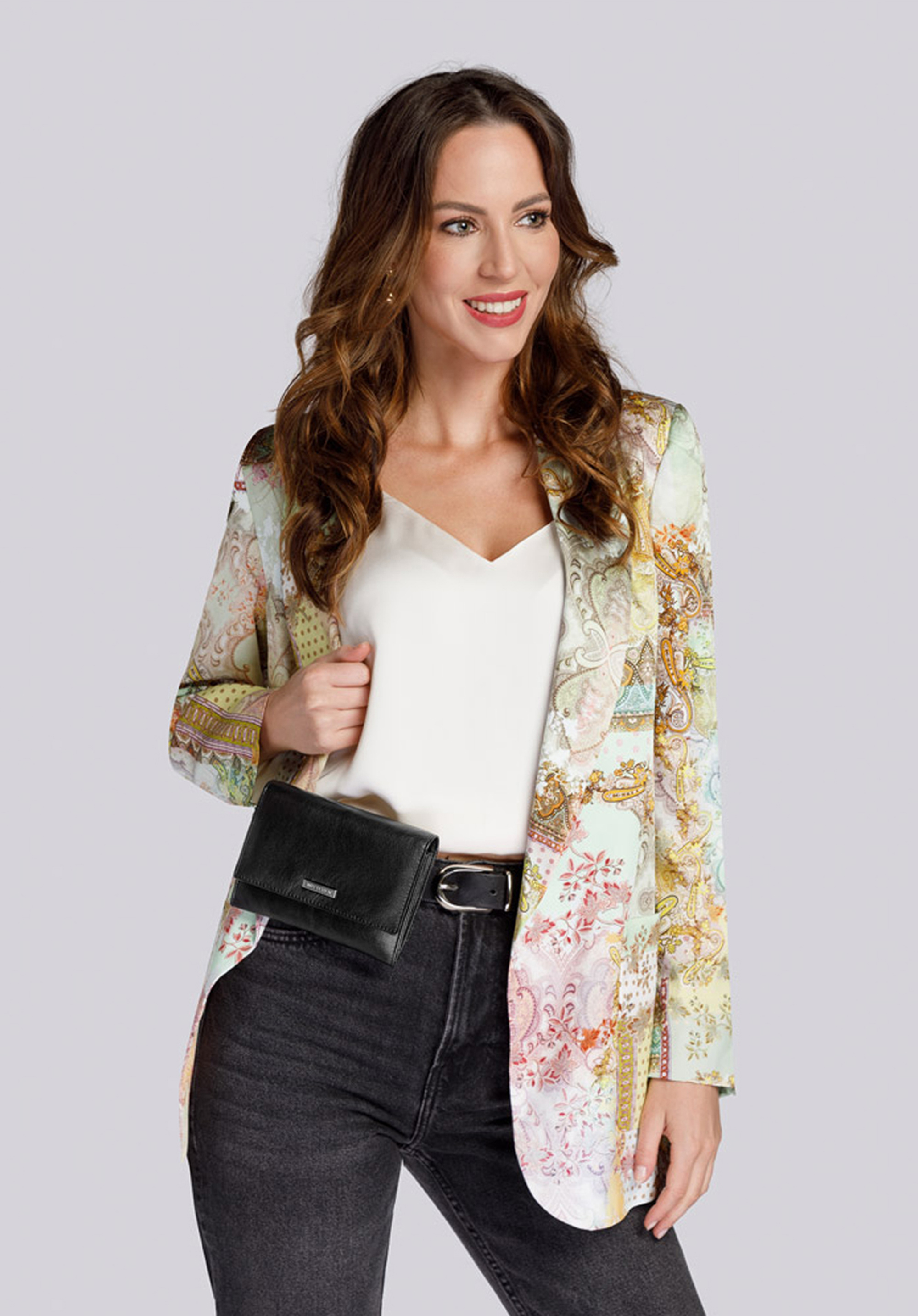 Damski portfelik crossbody ze skóry