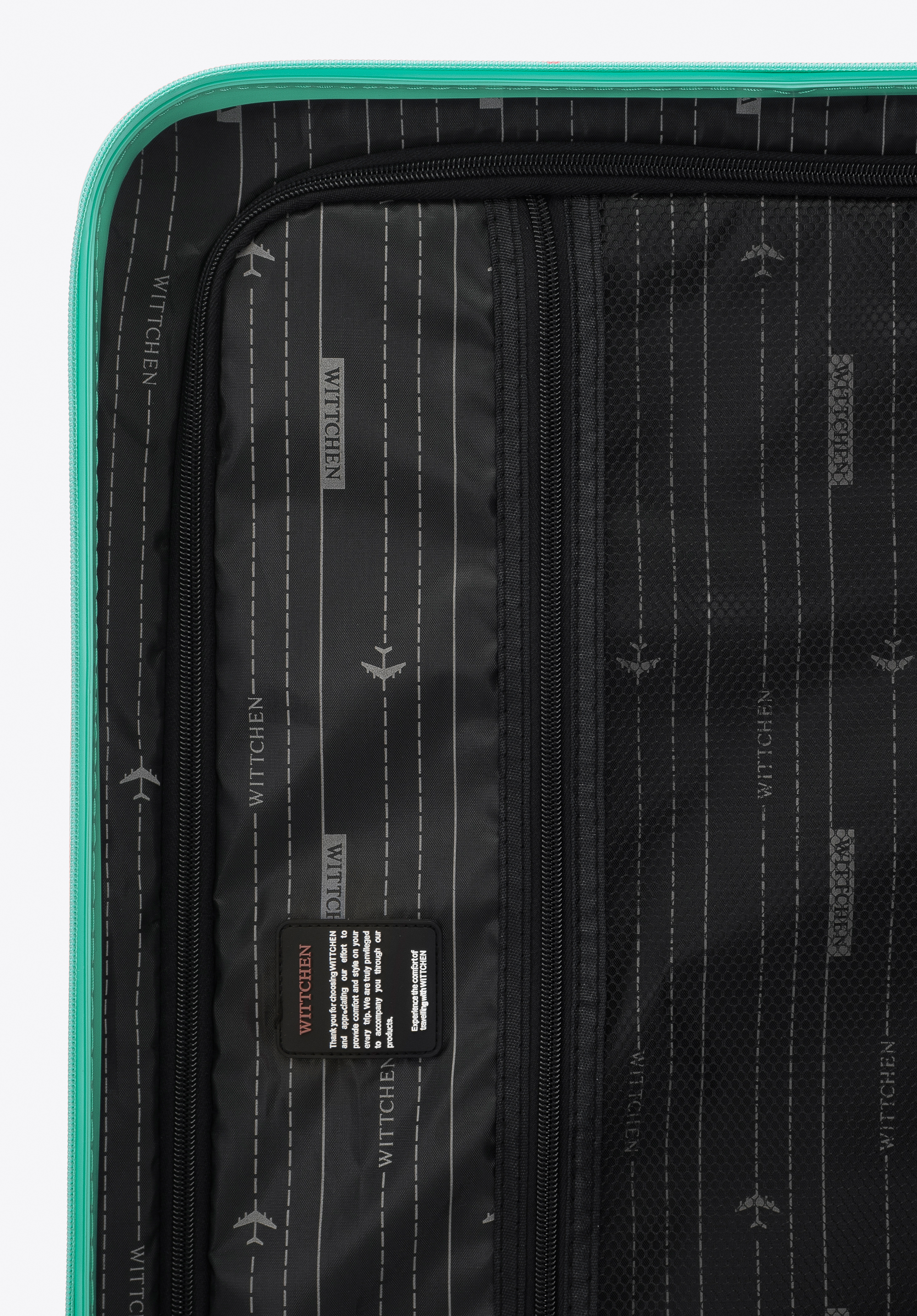 Walizka kabinowa z ABS-u z geometrycznym tłoczeniem