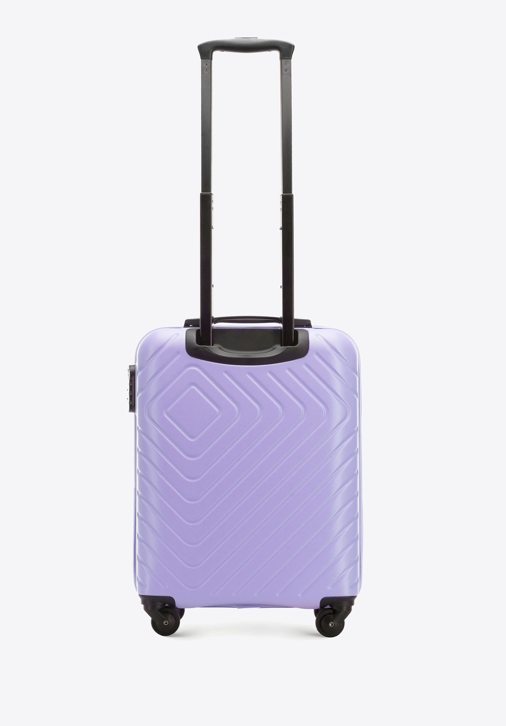 Walizka kabinowa z ABS-u z geometrycznym tłoczeniem