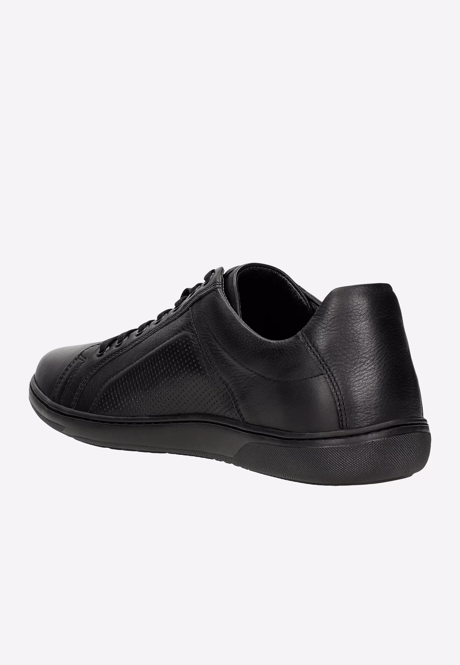 Czarne skórzane trampki męskie