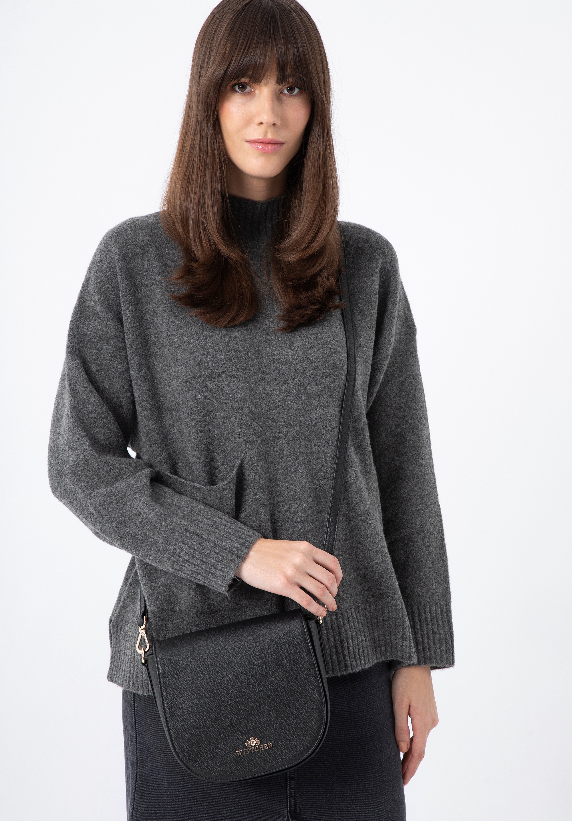 Damska torebka saddle bag skórzana prosta