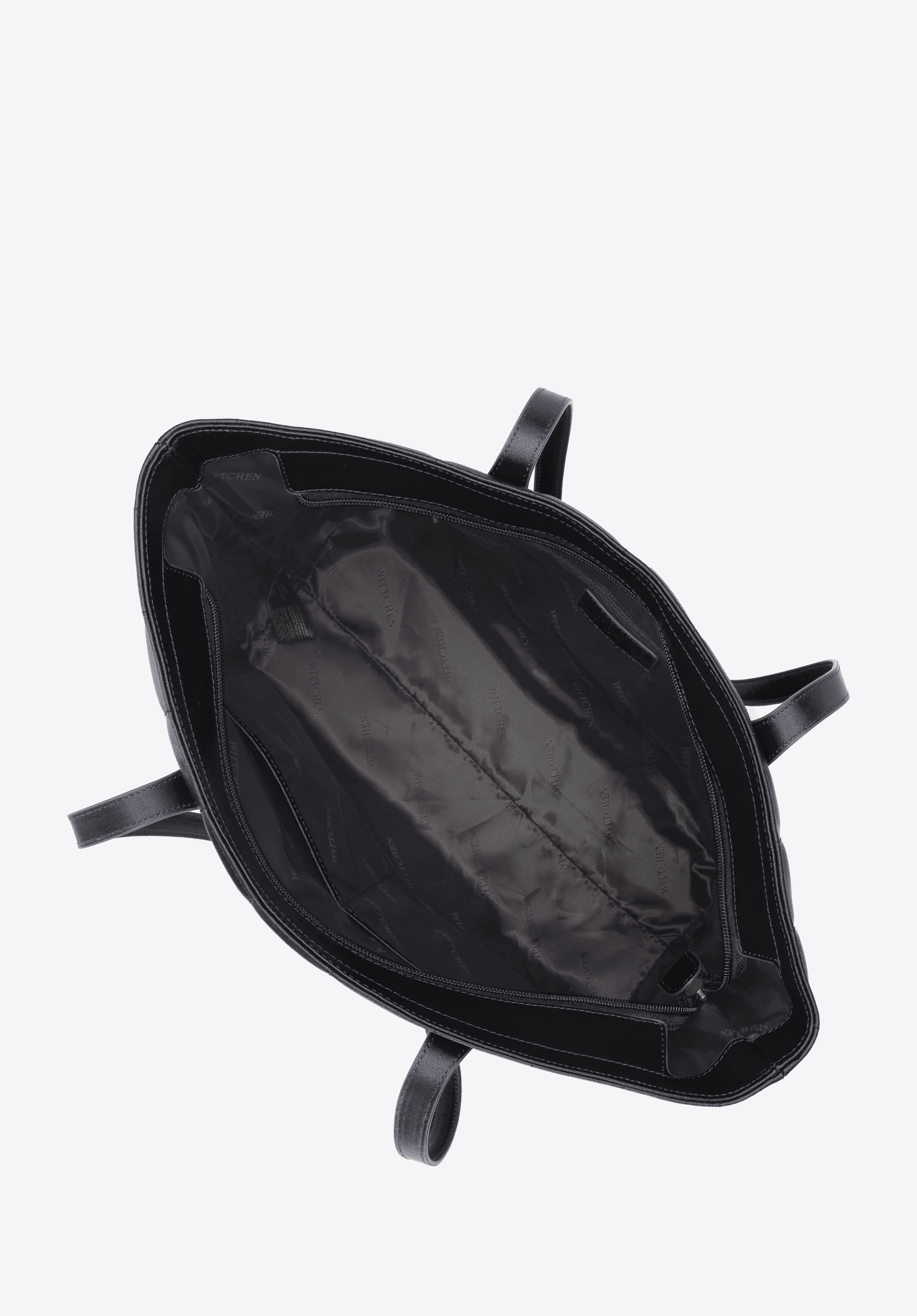 Torebka shopperka skórzana pikowana