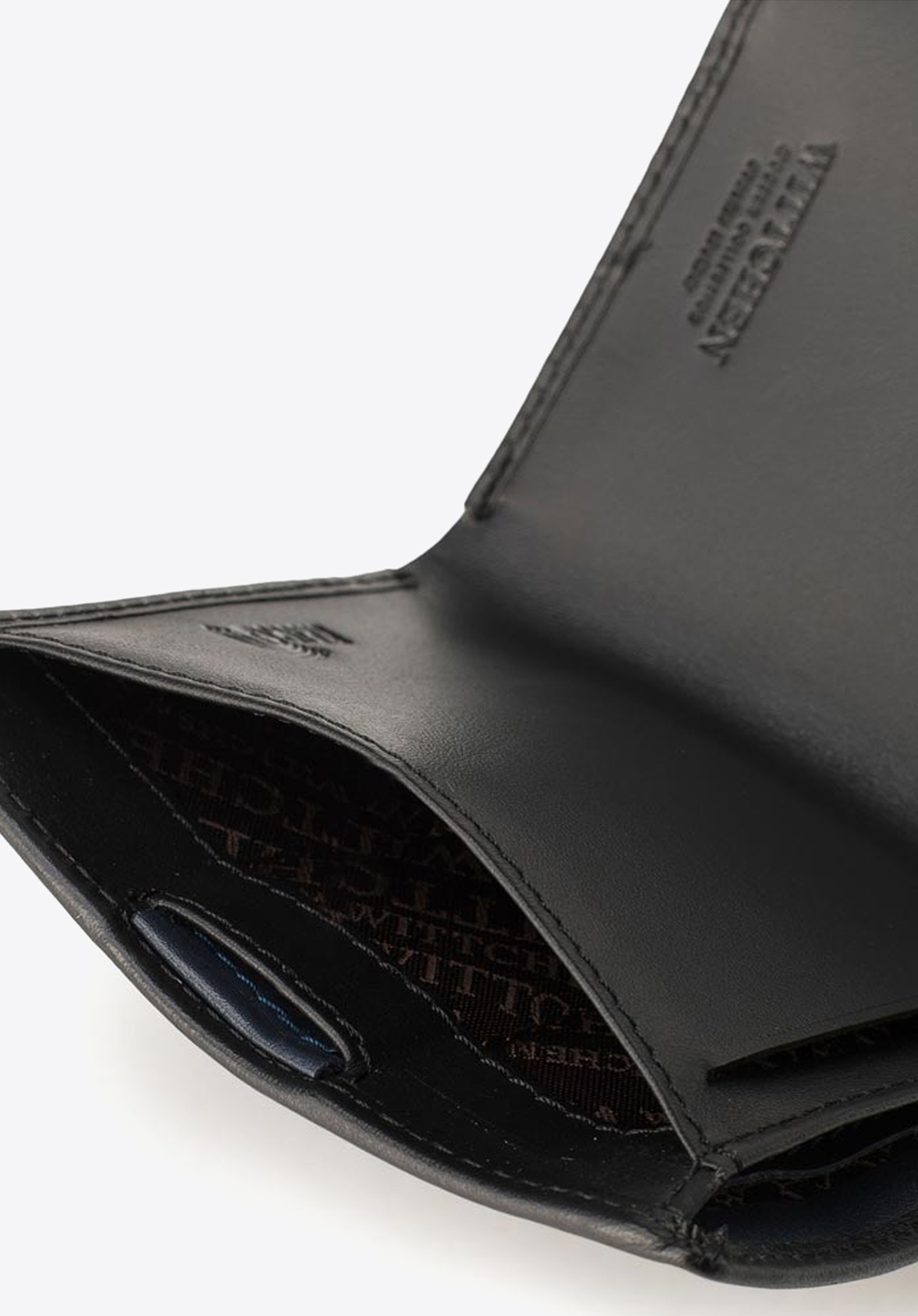 Portfel skórzany z naszywką z logo