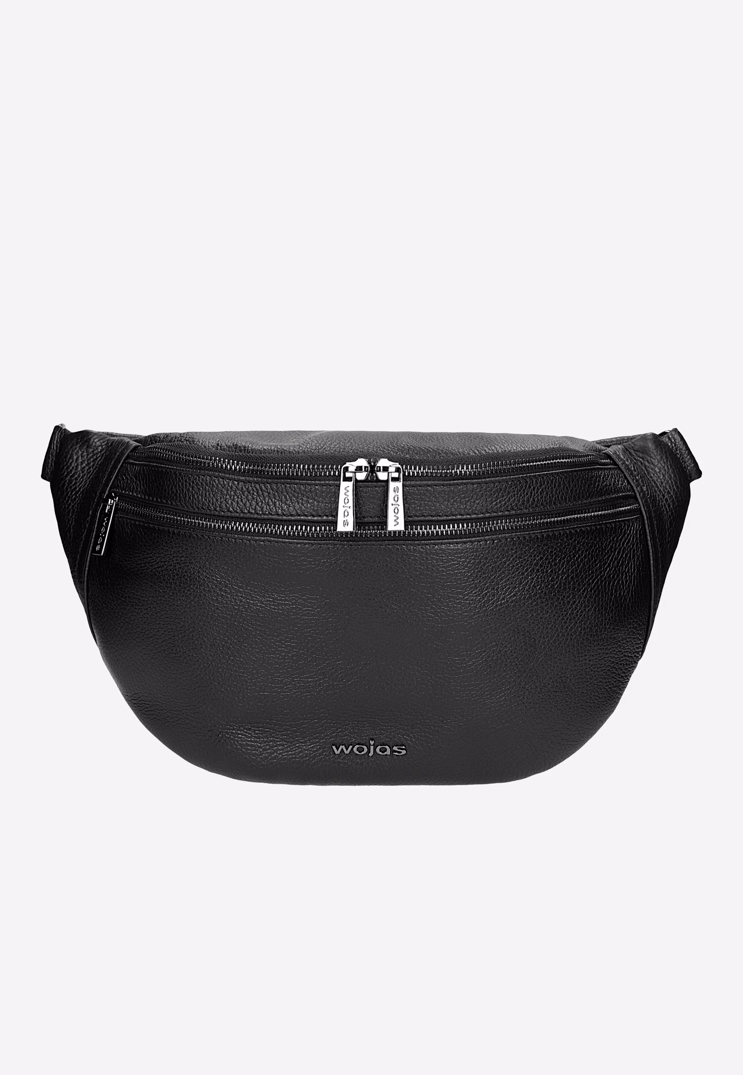 Czarna skórzana torebka typu nerka