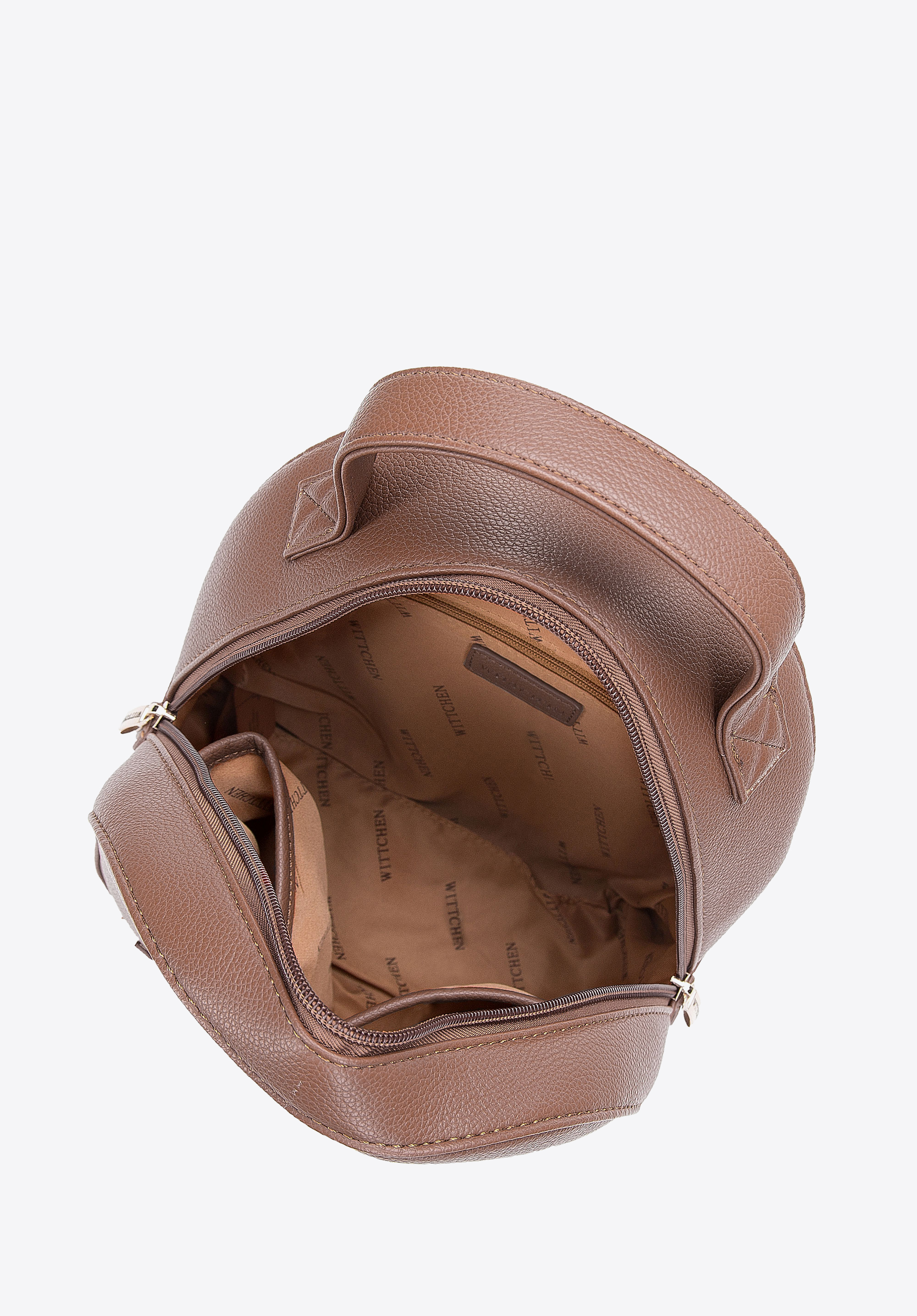 Damski plecak z ekoskóry zaokrąglony mały