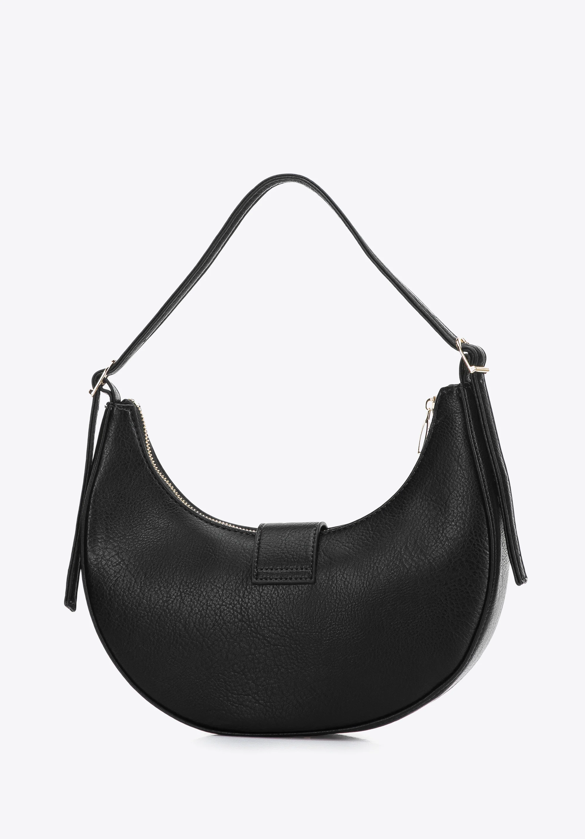 Torebka bagietka z ekoskóry z klamrą