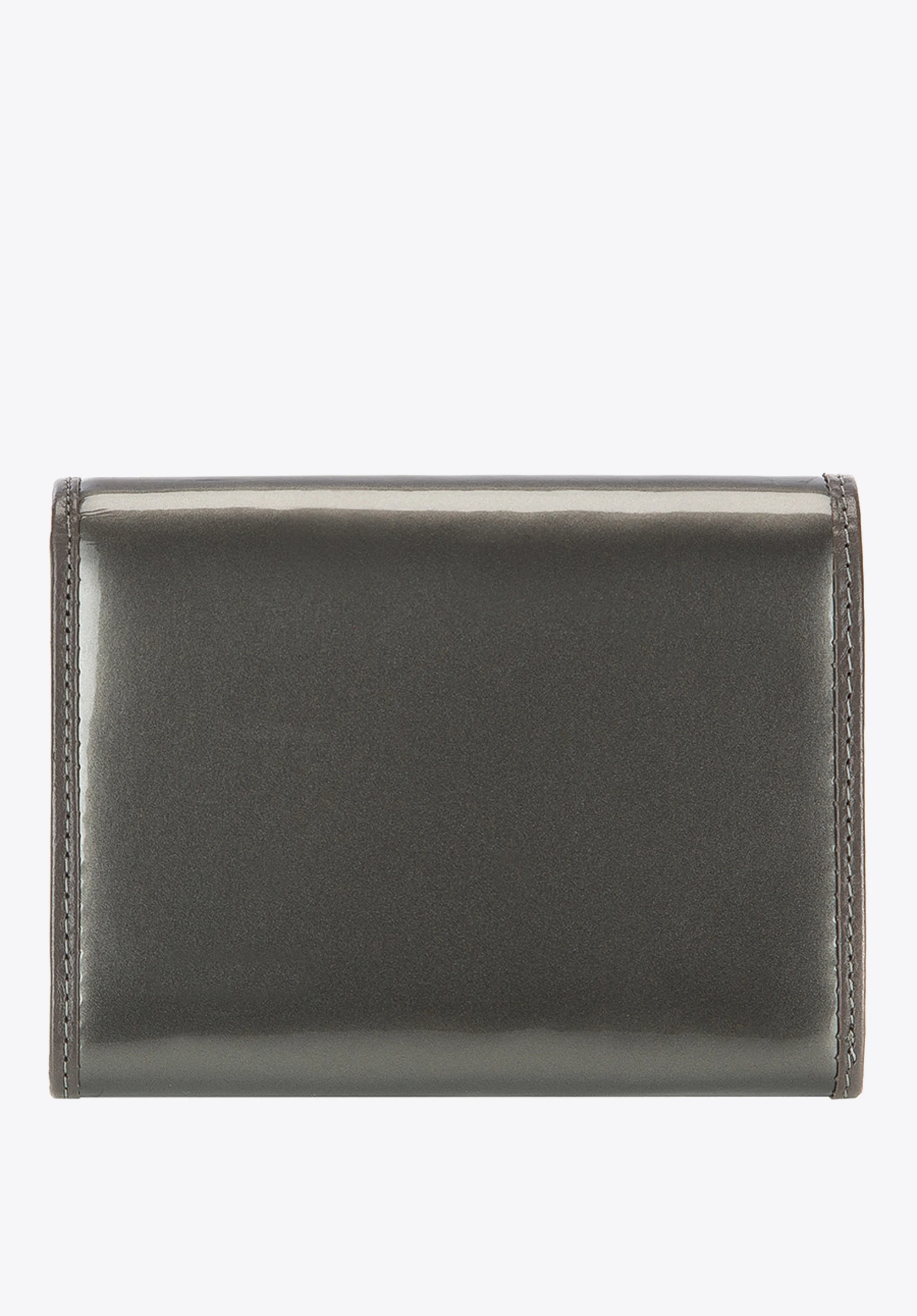 Damski portfel ze skóry lakierowany średni