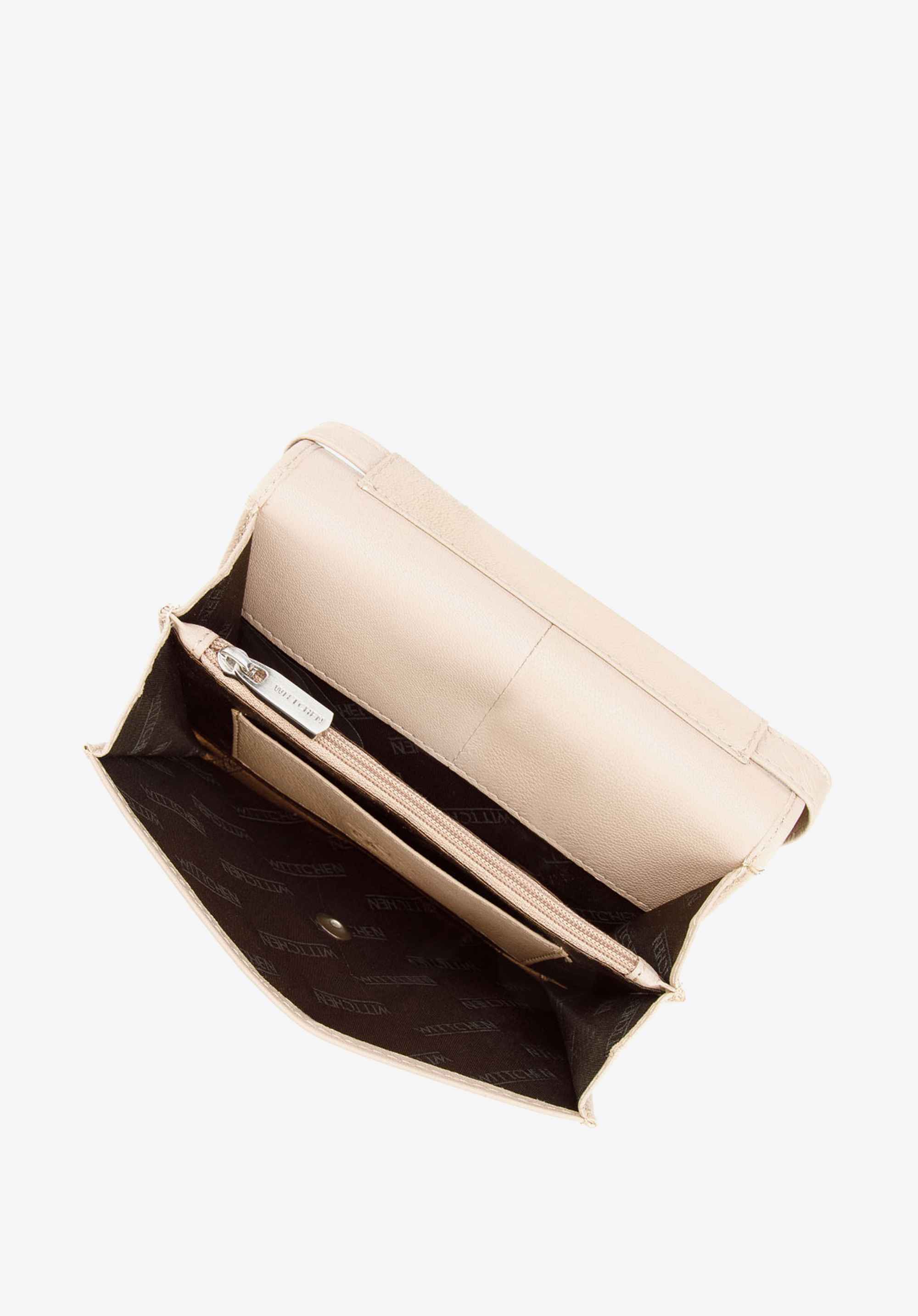 Damski portfelik crossbody ze skóry