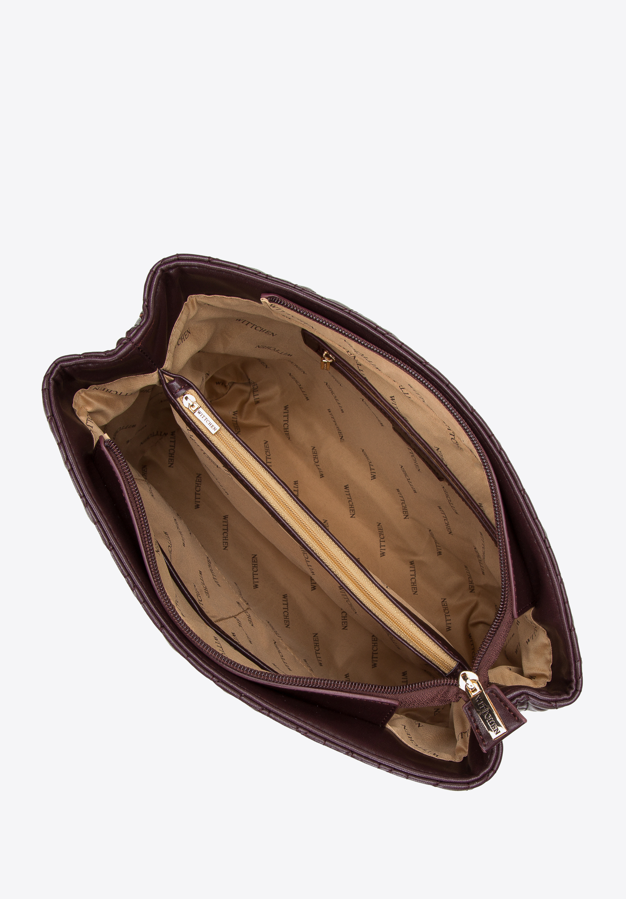 Torebka shopperka pikowana w jodełkę