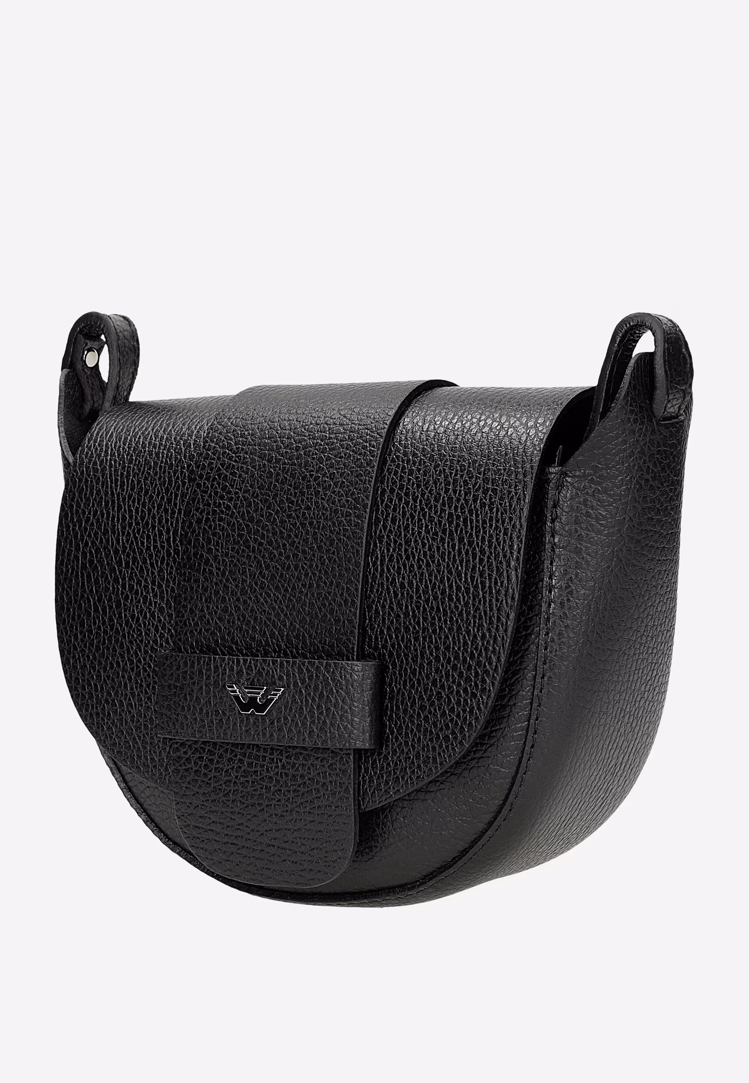 Jasnobrązowa skórzana torebka damska typu saddle bag