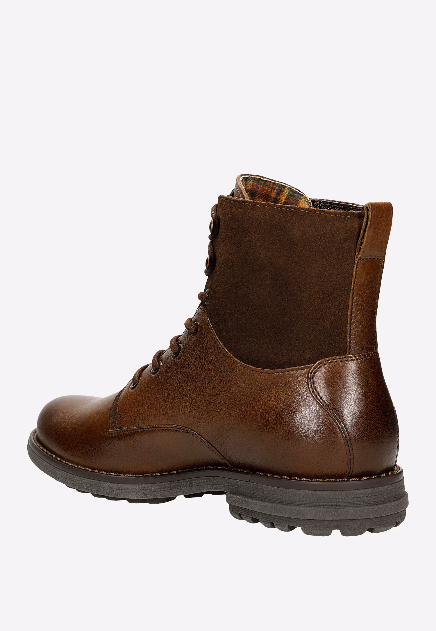 Brązowe trzewiki męskie w stylu miejskim