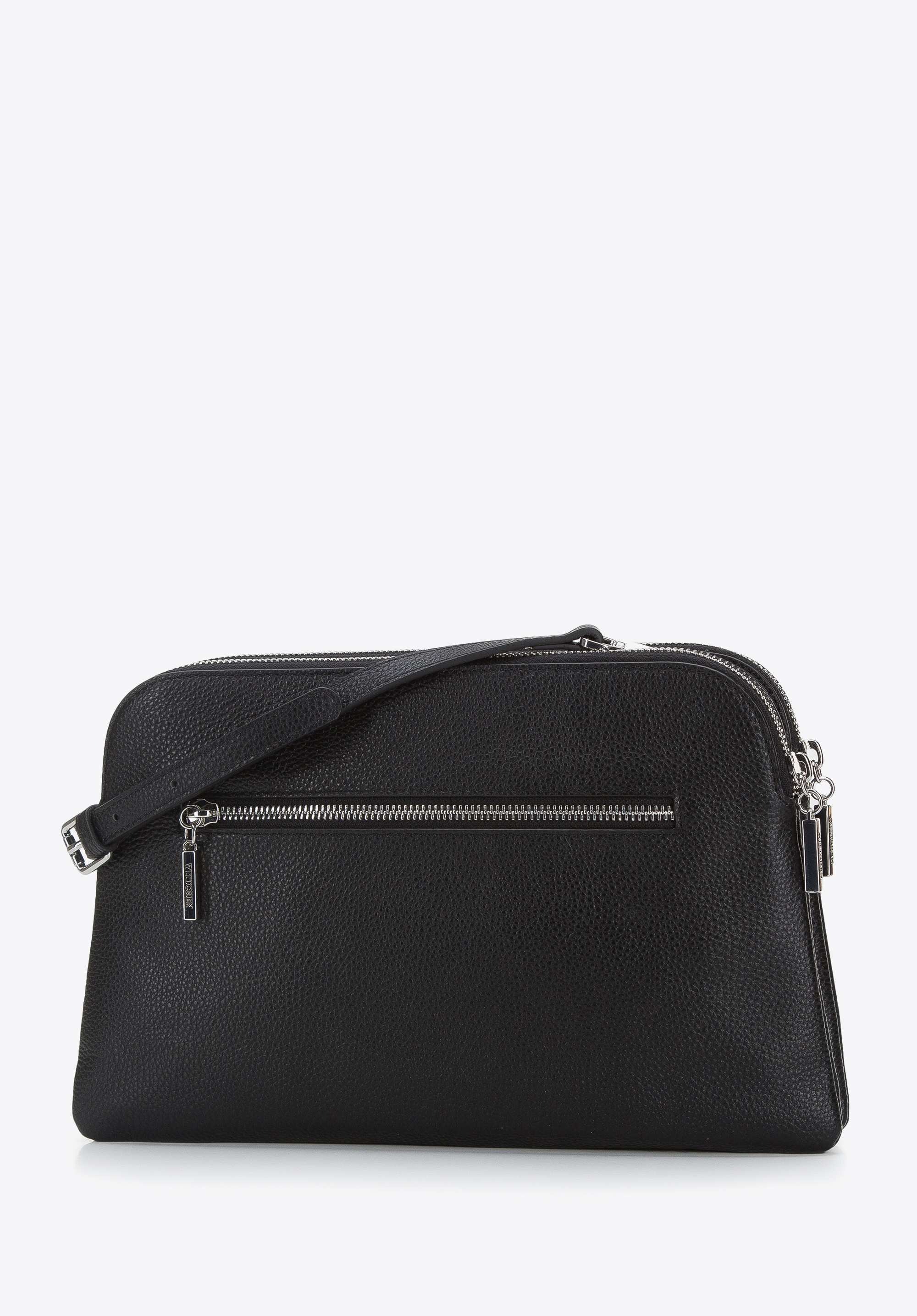 Damska listonoszka skórzana z dwiema komorami