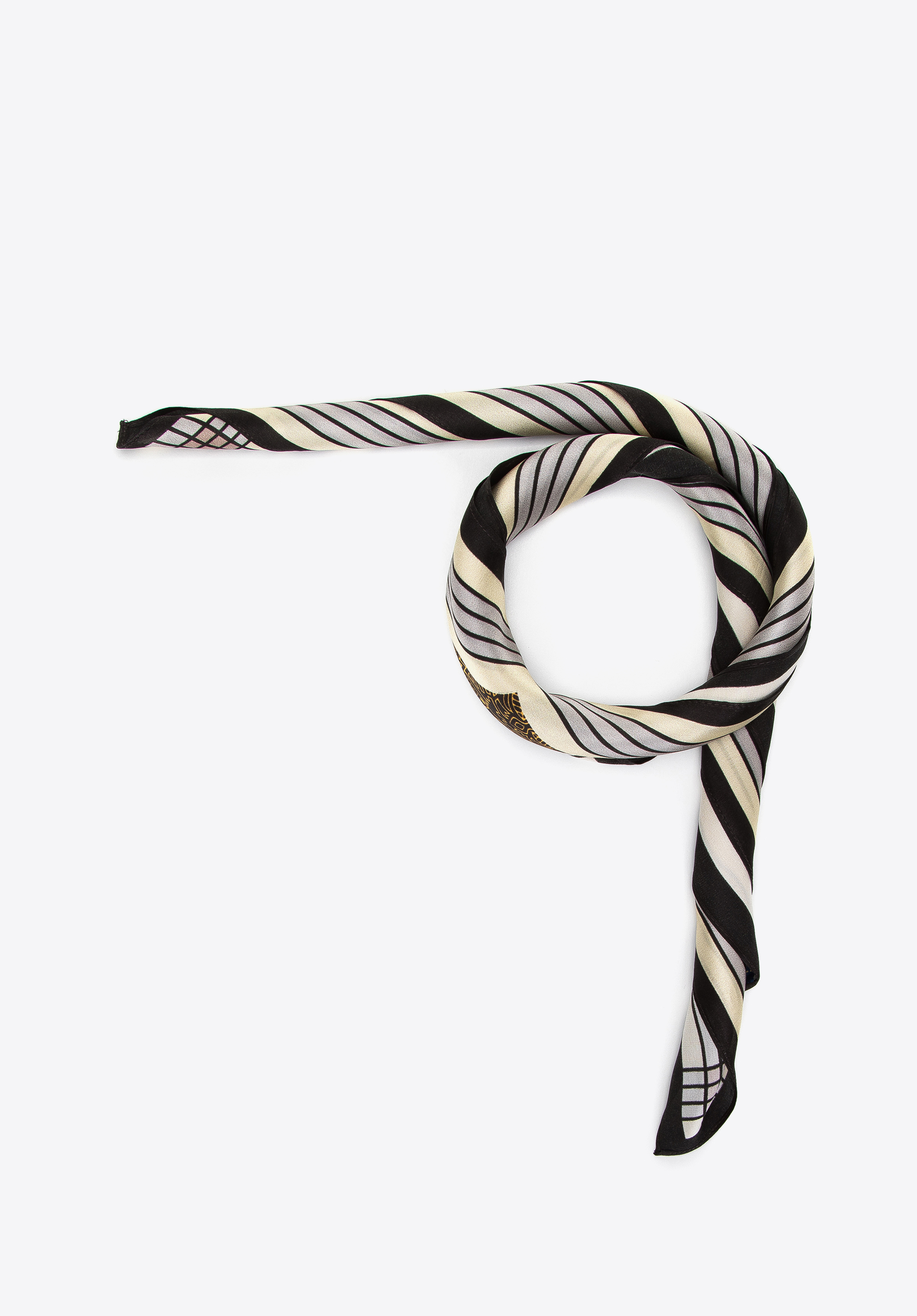 Damska chusta jedwabna we wzory duża