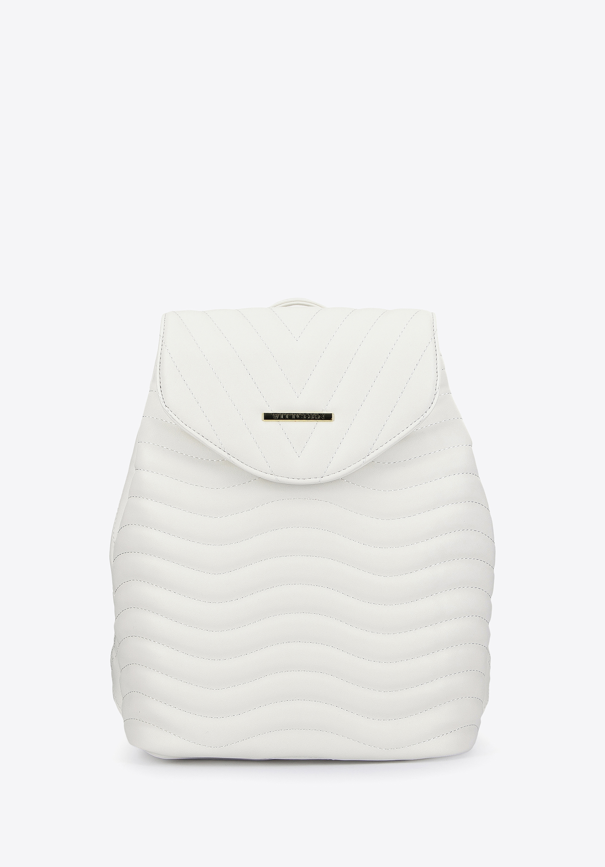 Damski plecak z pikowanej ekoskóry