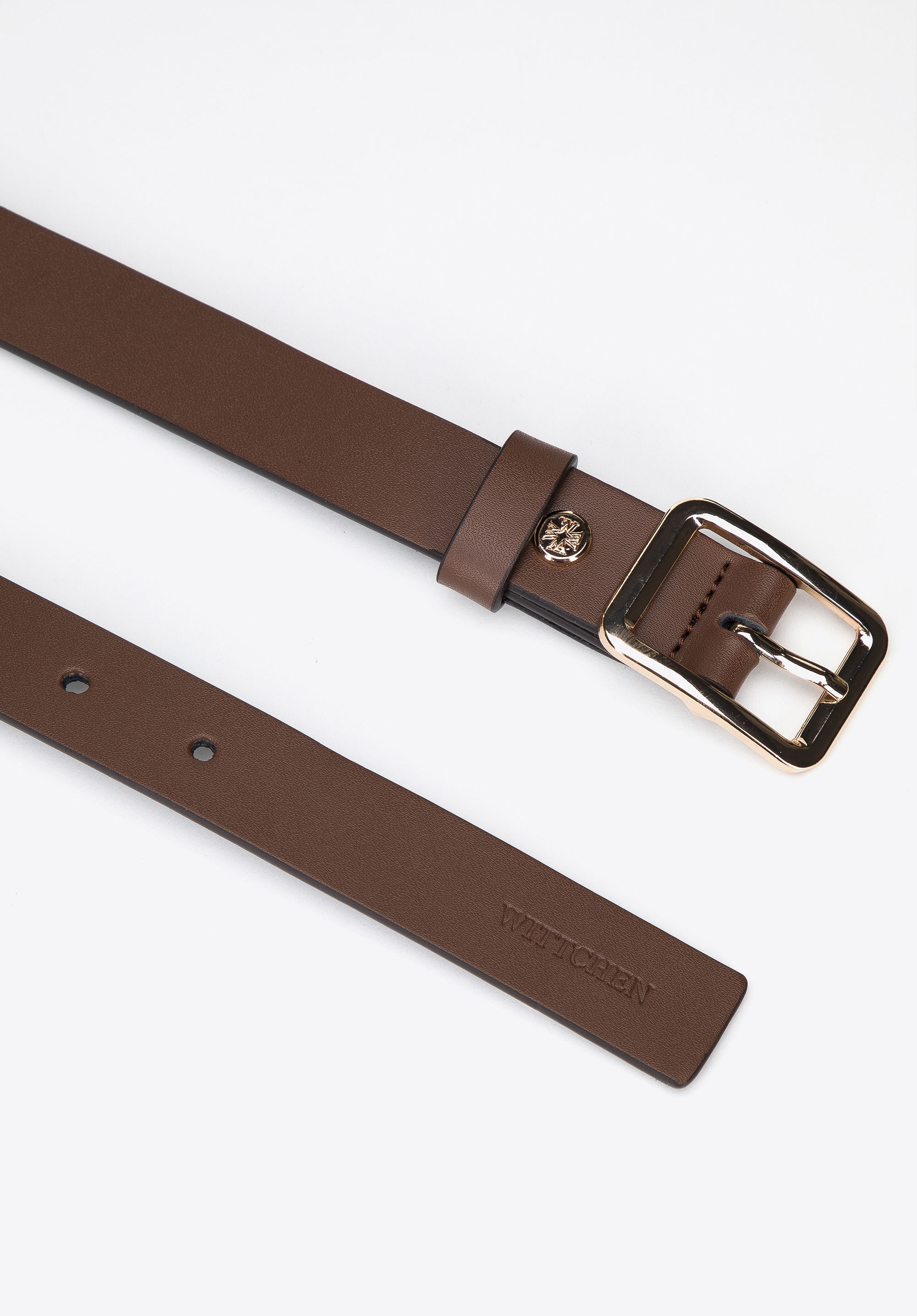 Damski pasek skórzany wąski