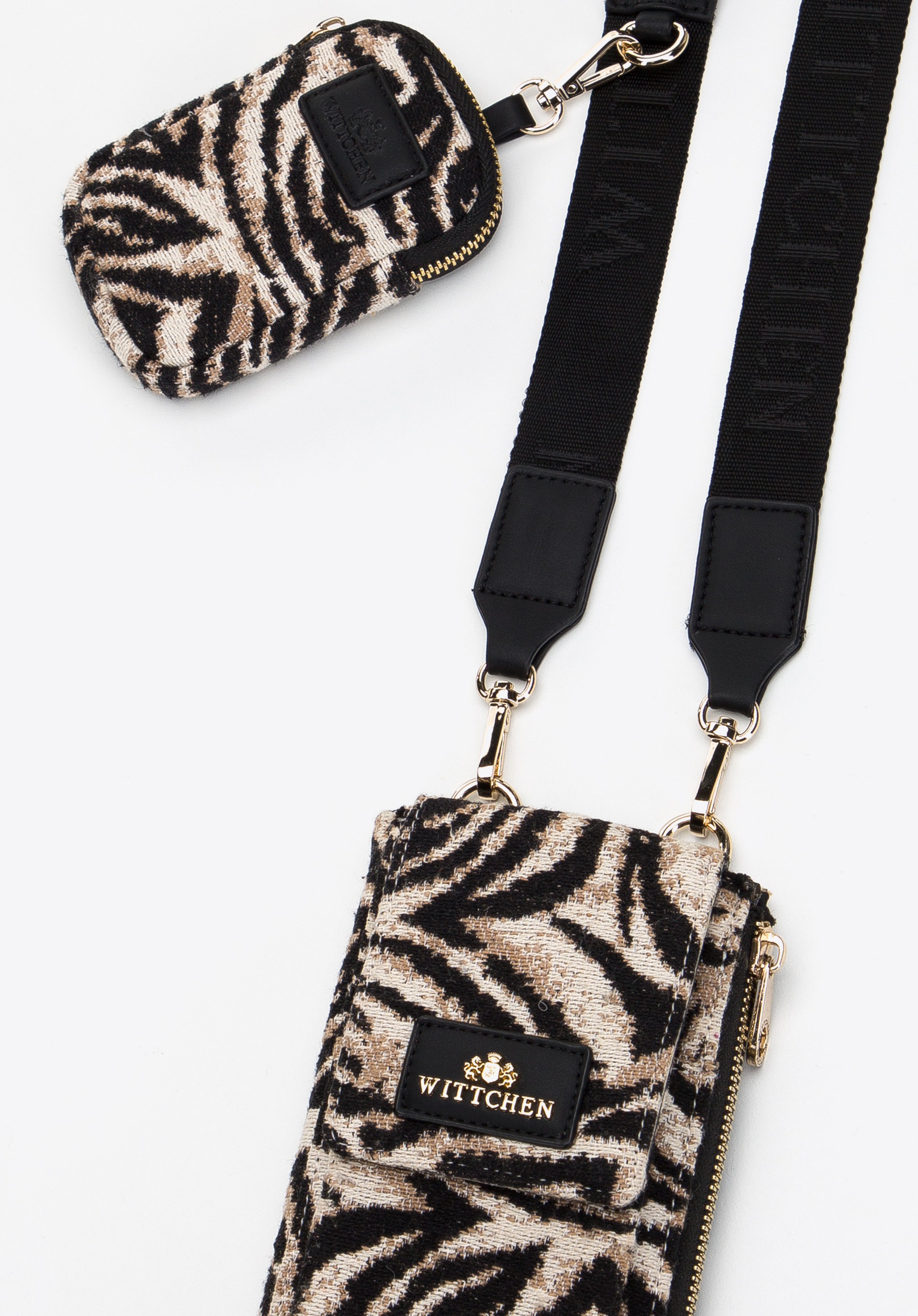 Damska minitorebka wzorzysta z etui