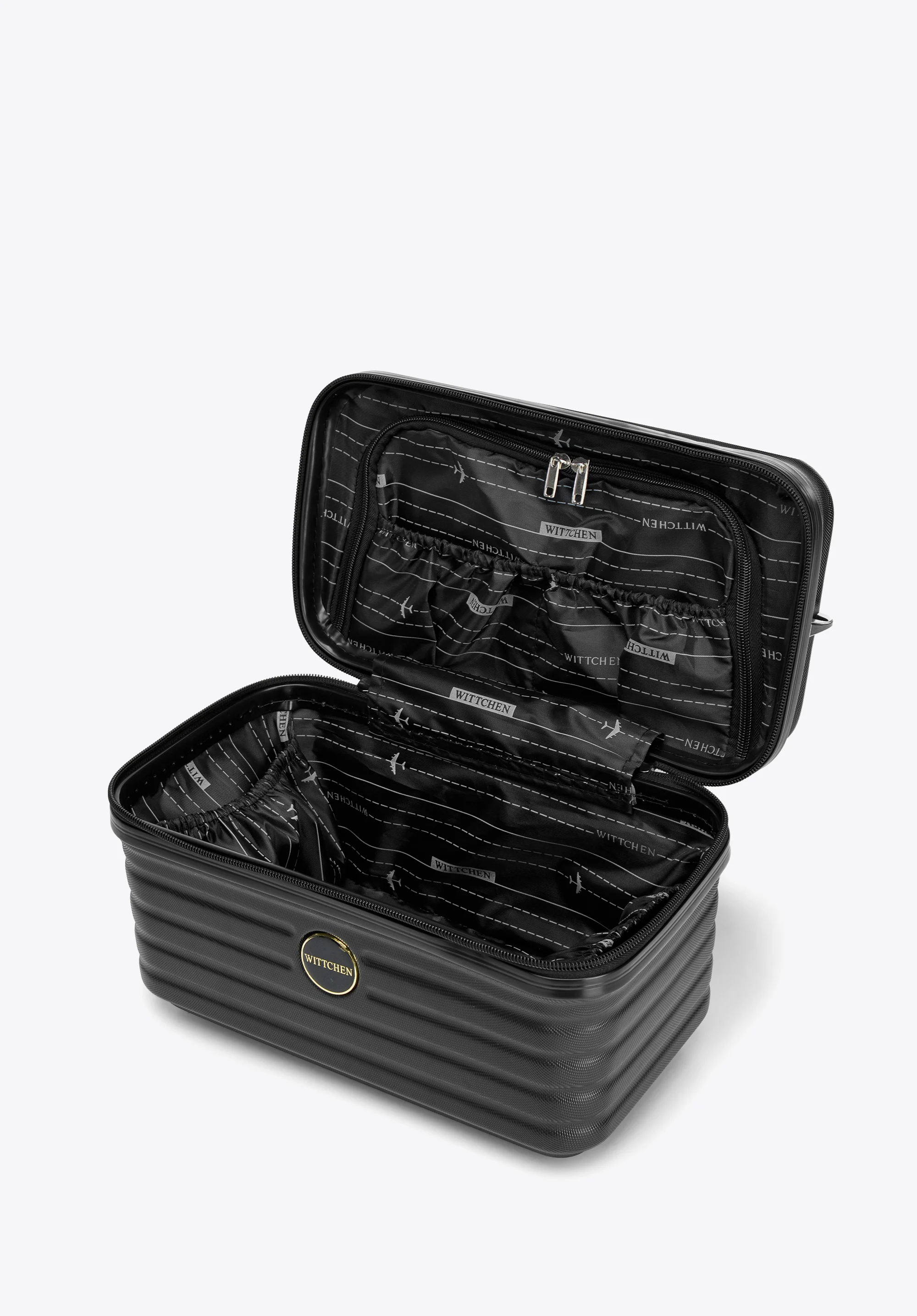 Walizka kabinowa z ABS-u w ukośne paski