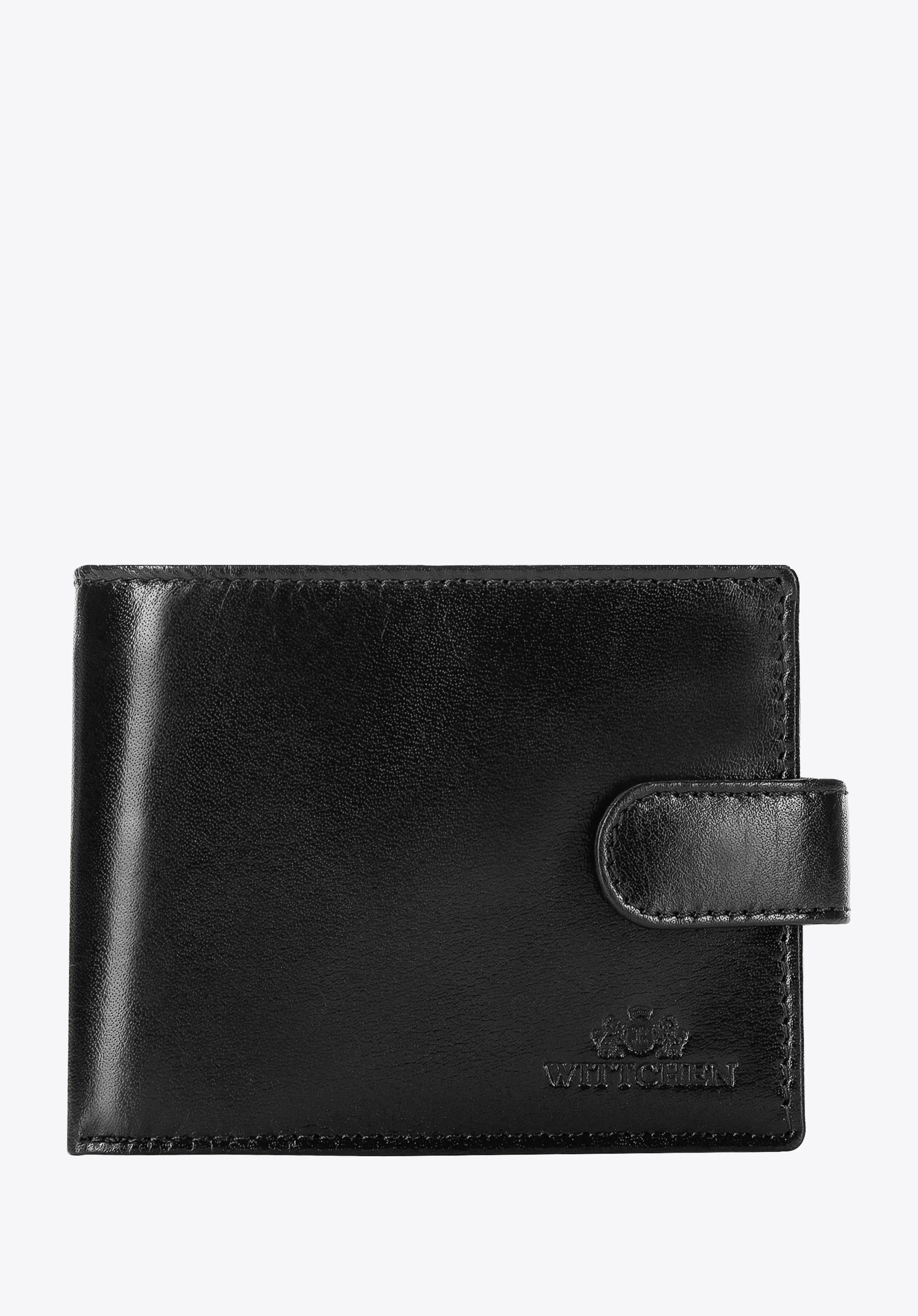 Damski portfel ze skóry na zatrzask