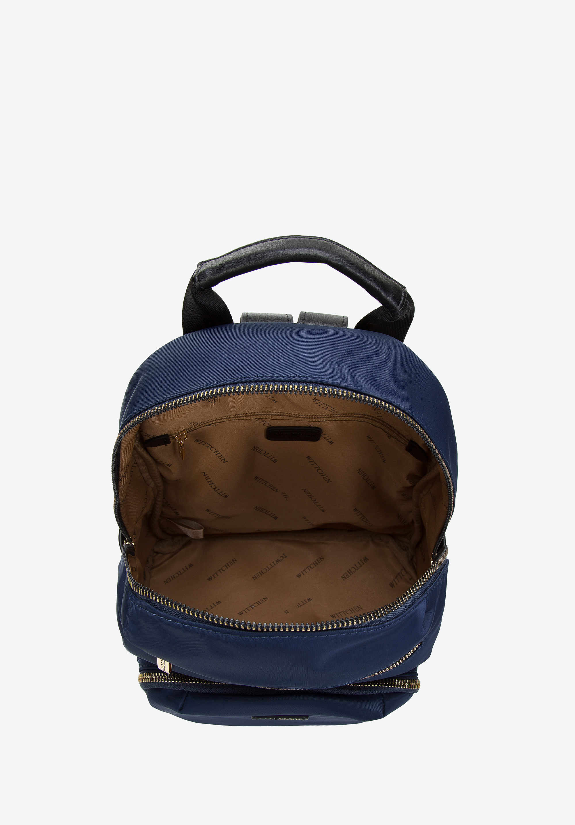 Damski plecak nylonowy z kieszeniami z przodu