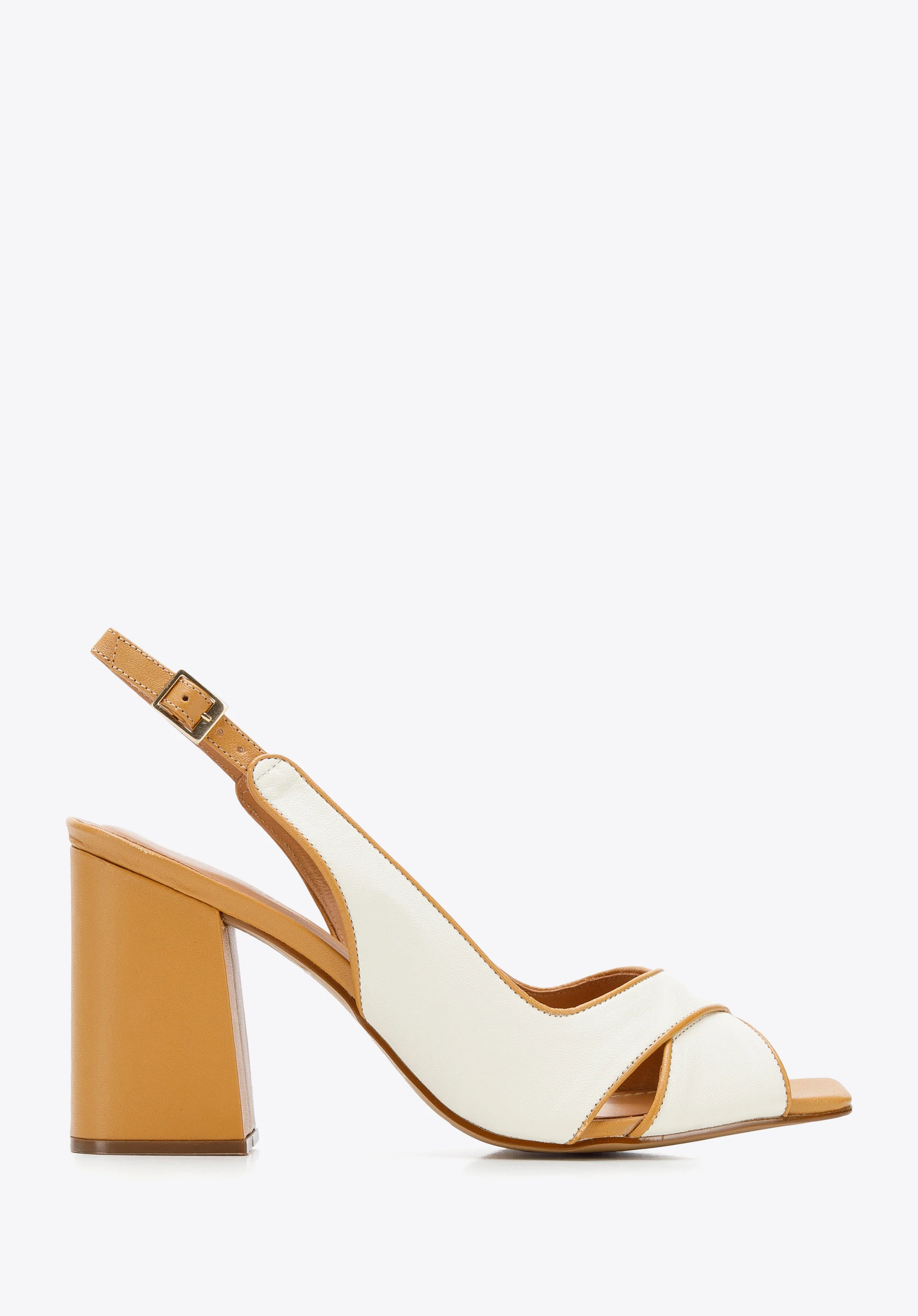 Sandały skórzane z paskami na krzyż